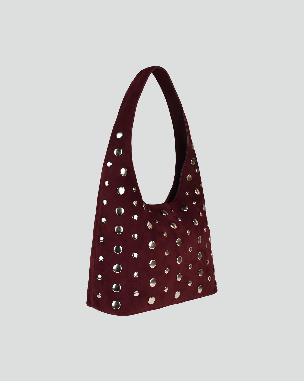 Jenni Studded Hobo Bag Merlot