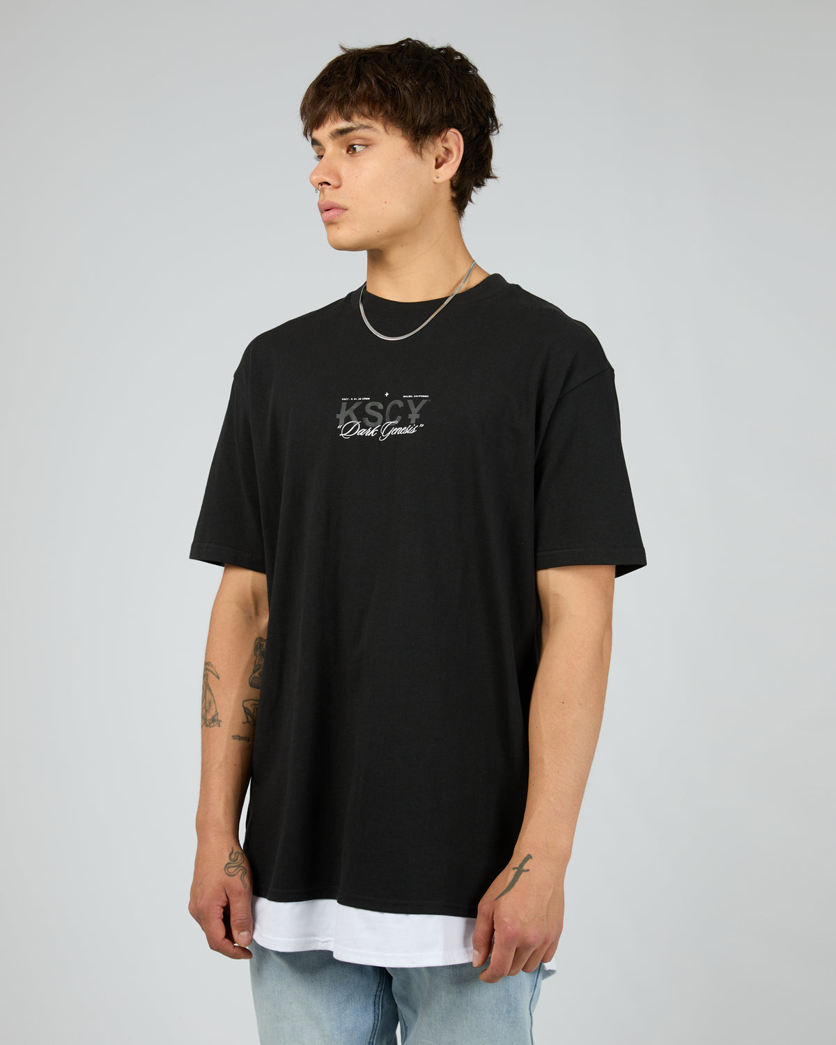 Celtic Box Fit Layer Tee Black