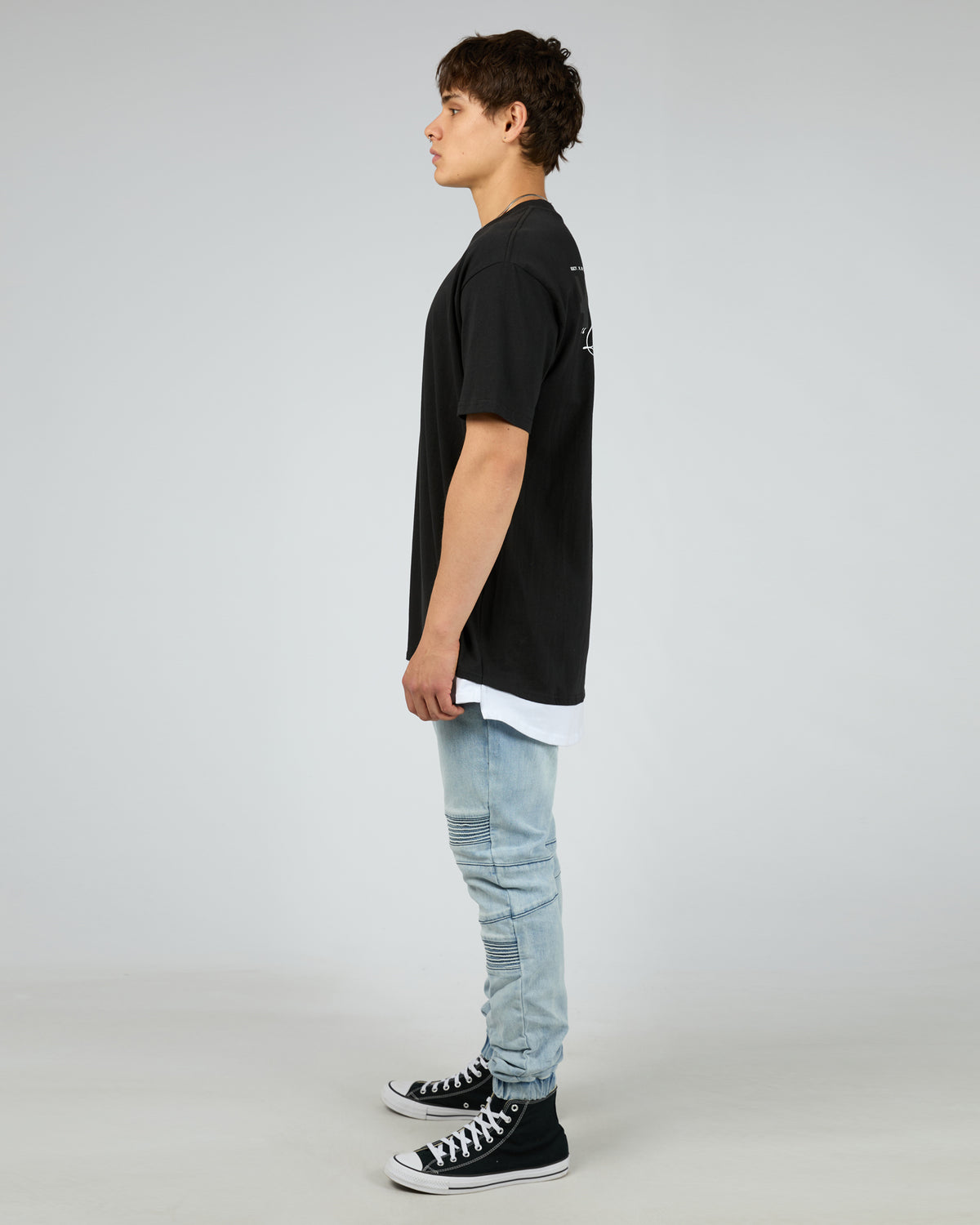 Celtic Box Fit Layer Tee Black