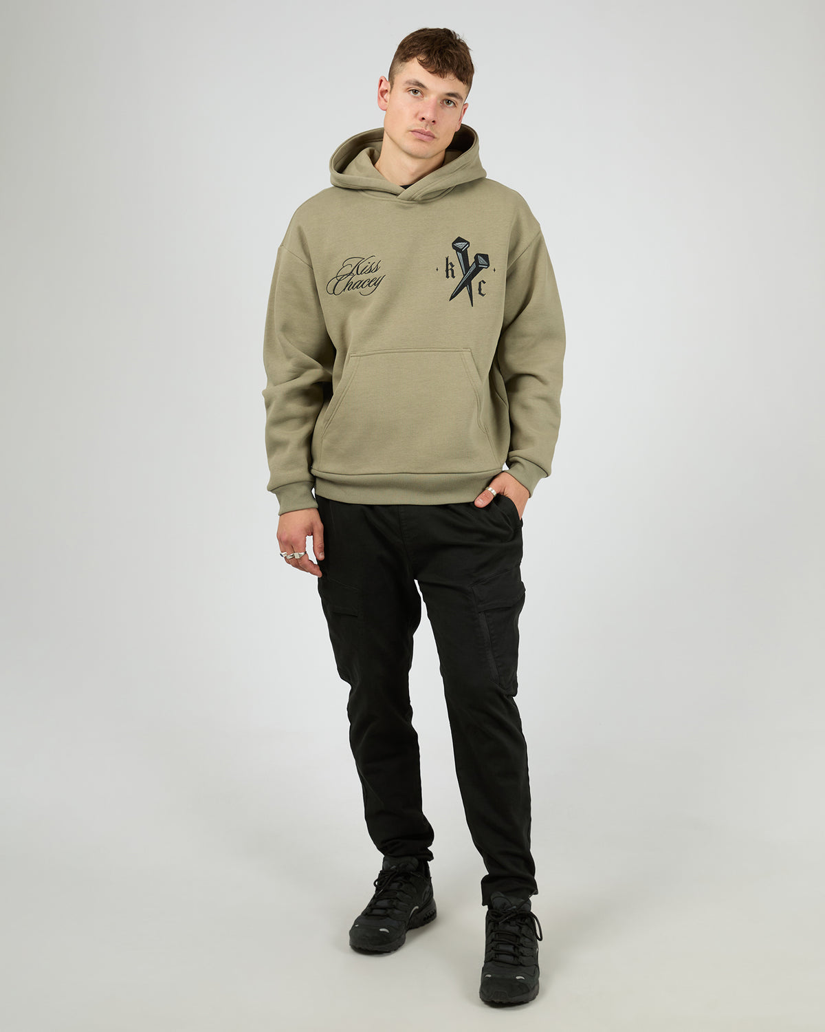 Nailed Relaxed Hoodie Khaki