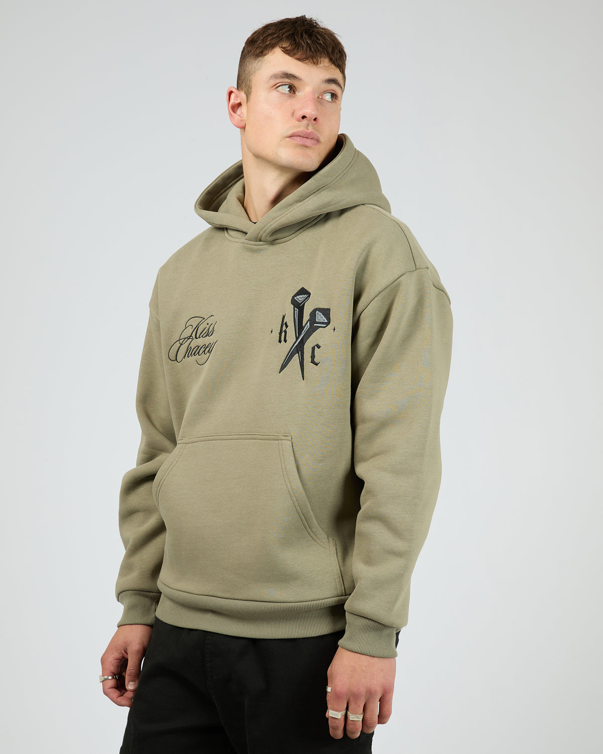 Nailed Relaxed Hoodie Khaki