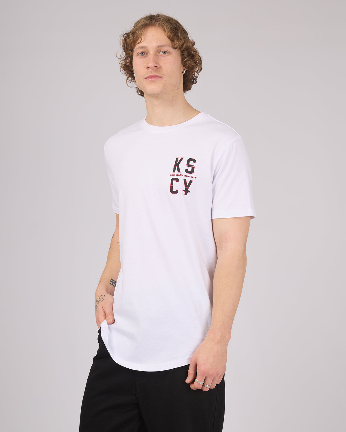 Erosion Dual Curved Tee White