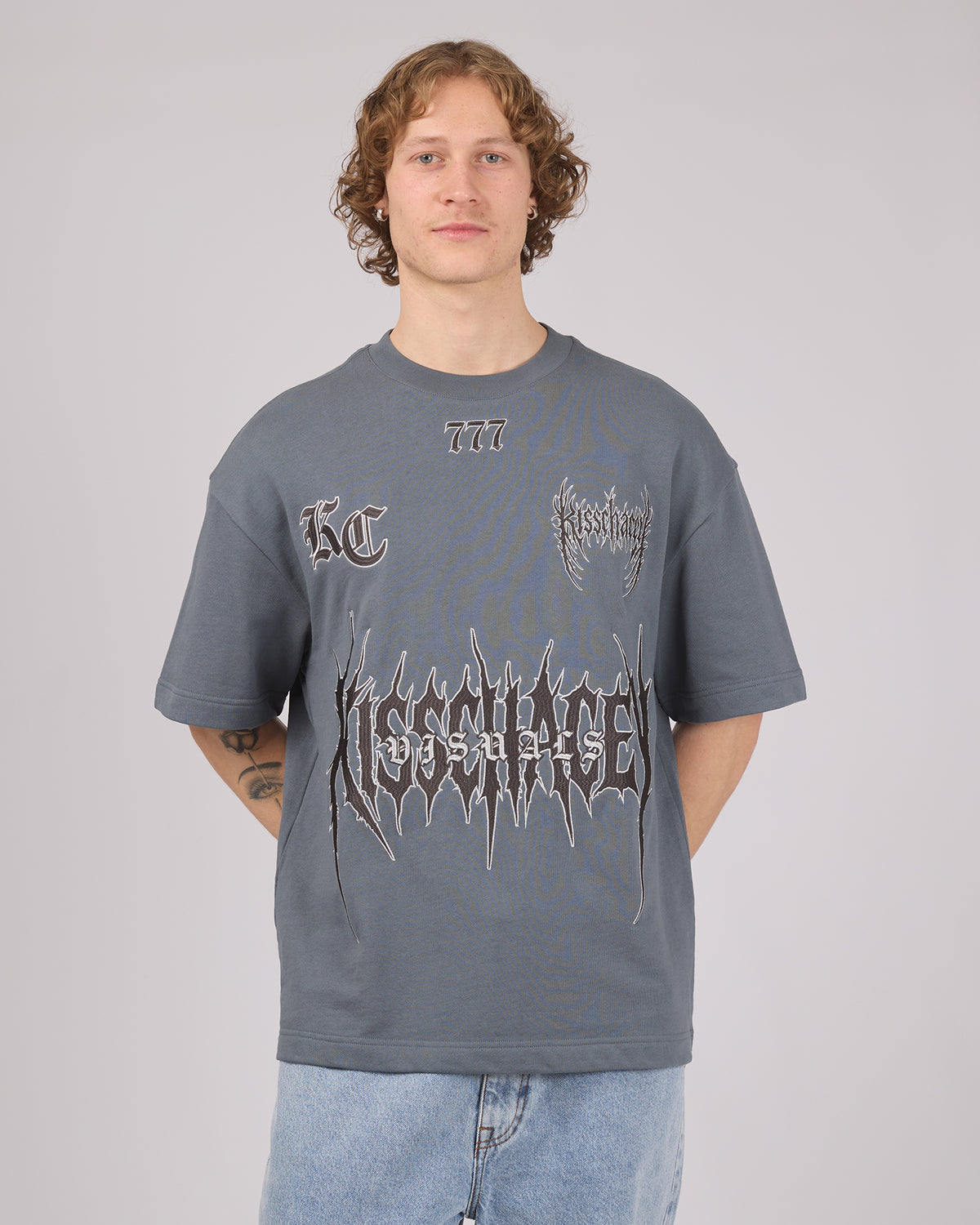 Abrasion Loopback Street Tee Stormy