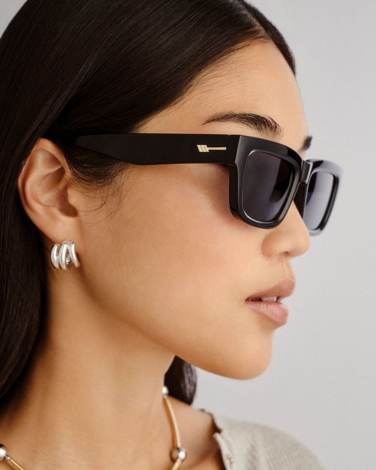 Le Castle Sunglasses Black Smoke Mono Polarised