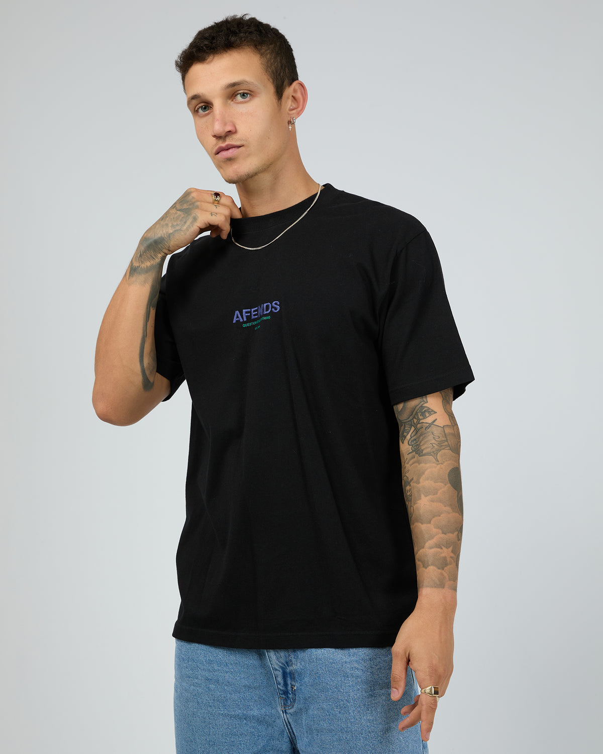 Vinyl Recycled Retro Fit Tee Black