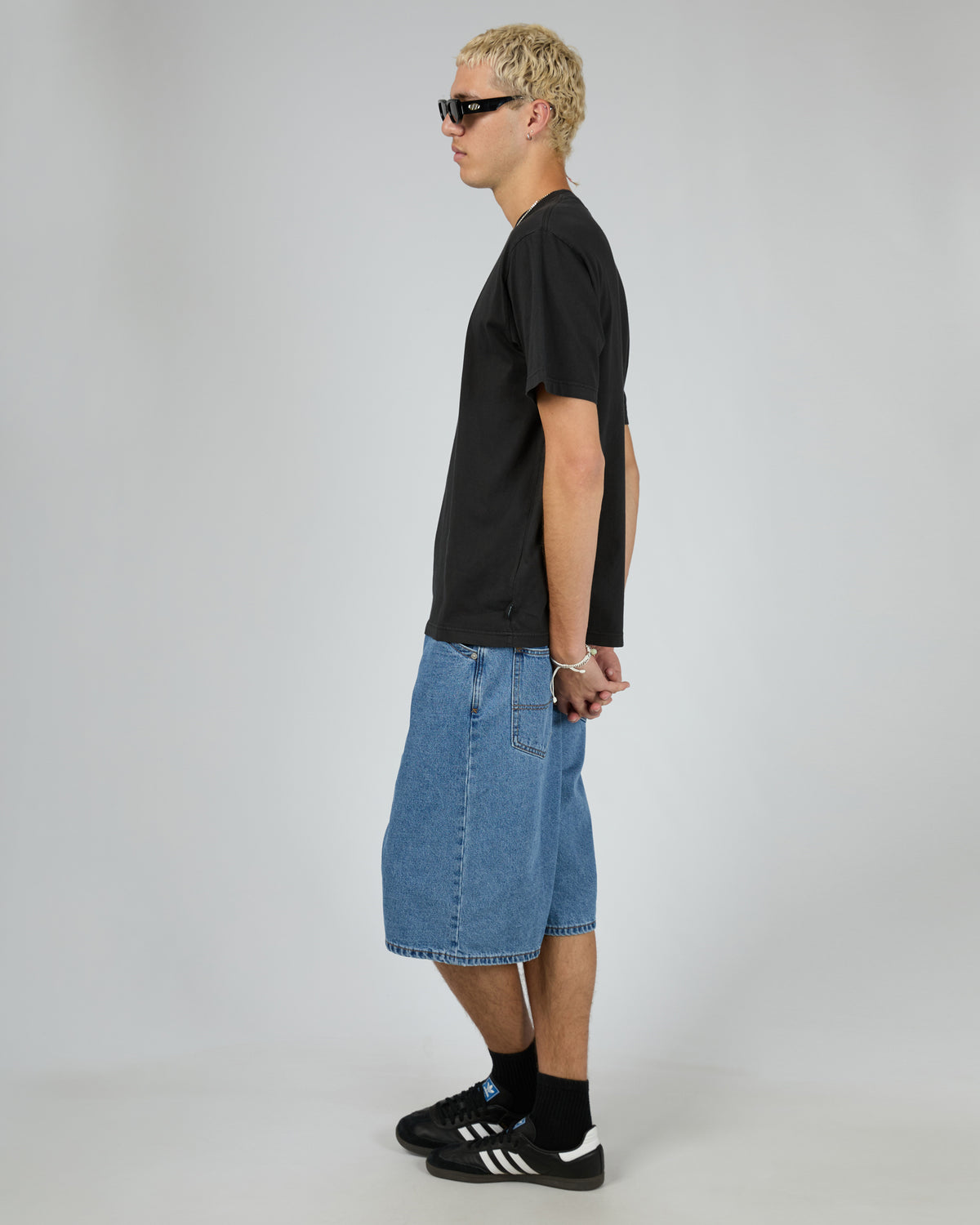 Home Recycled Retro Fit Tee Stone Black