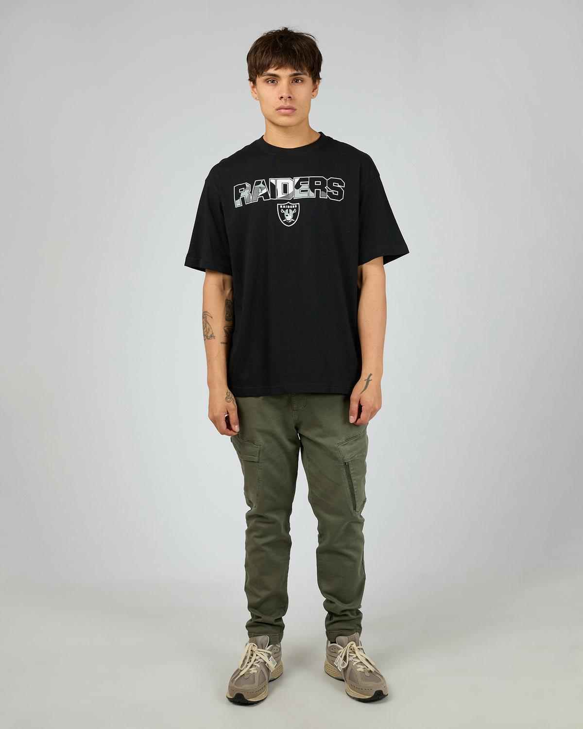 Camo Logo Tee Raiders Black