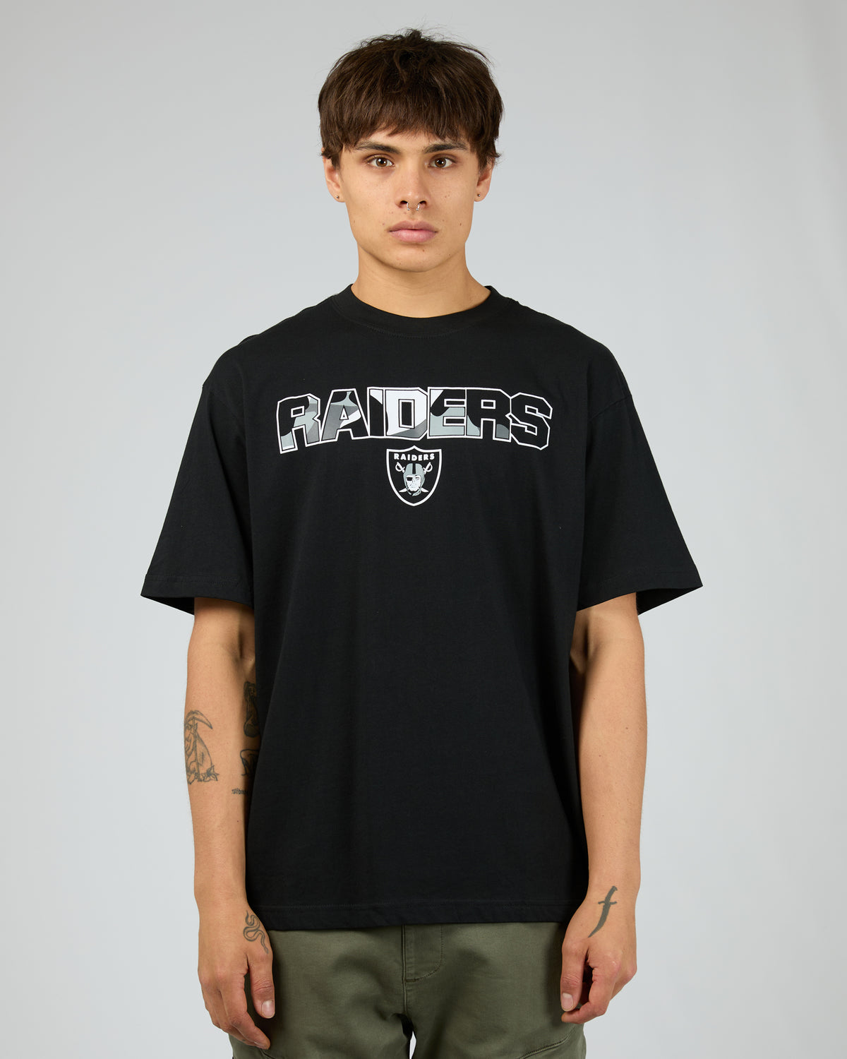 Camo Logo Tee Raiders Black