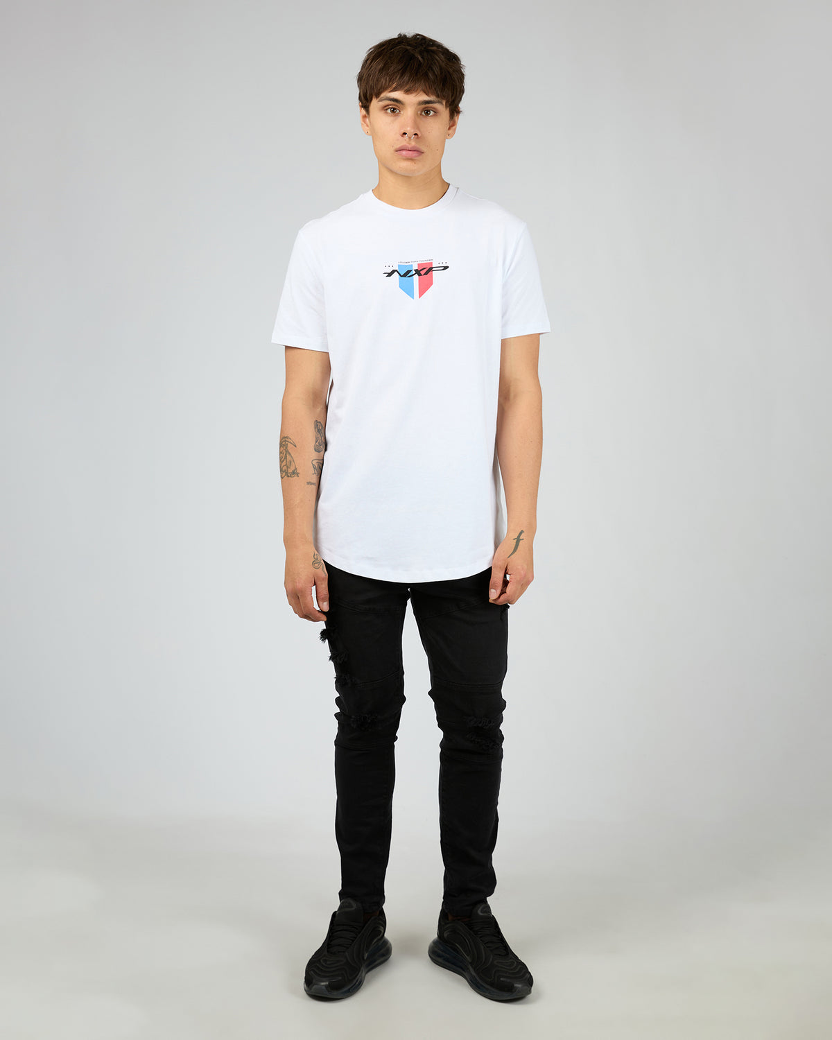 Wingman Dual Curved Tee White