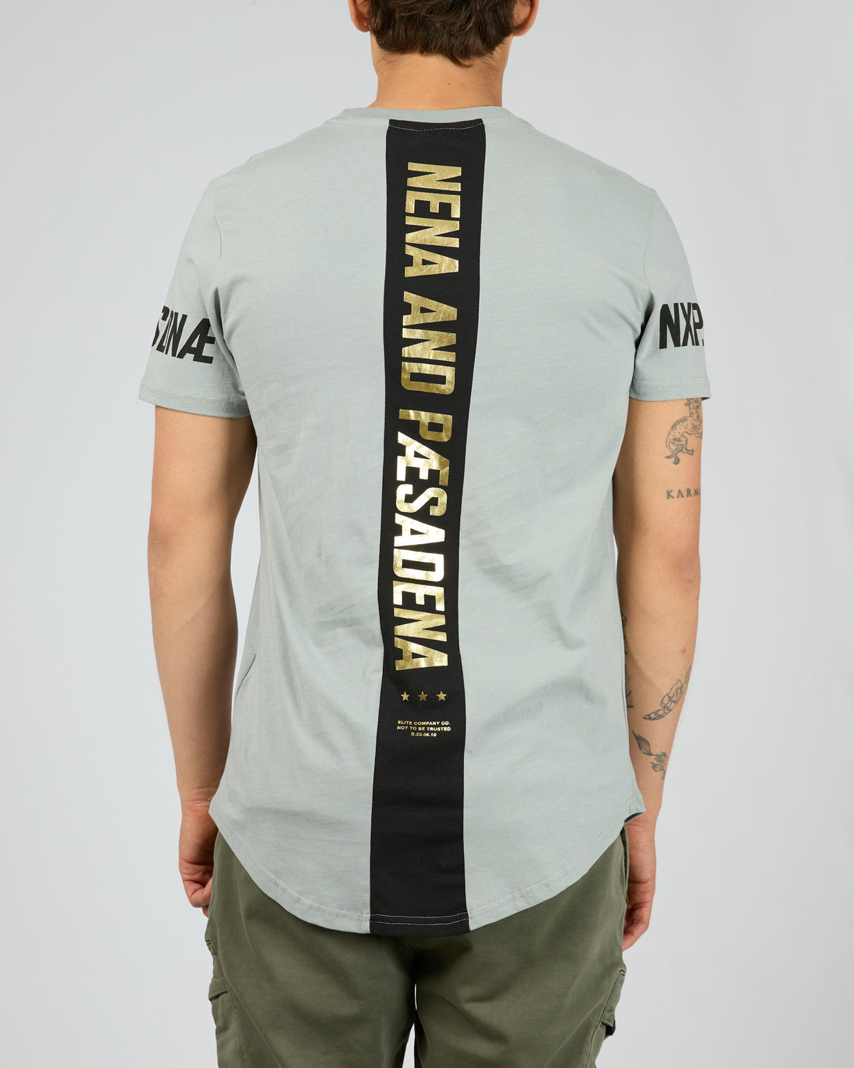 Equaliser Cape Back Tee Neutral Grey