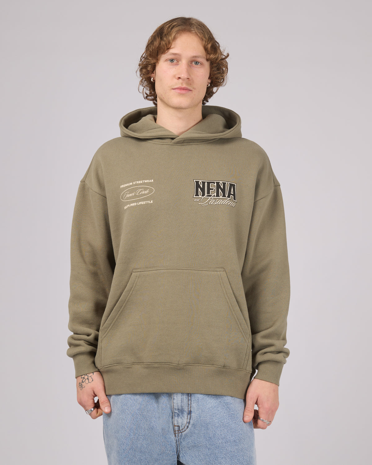 Tital Relaxed Fit Hoodie Khaki