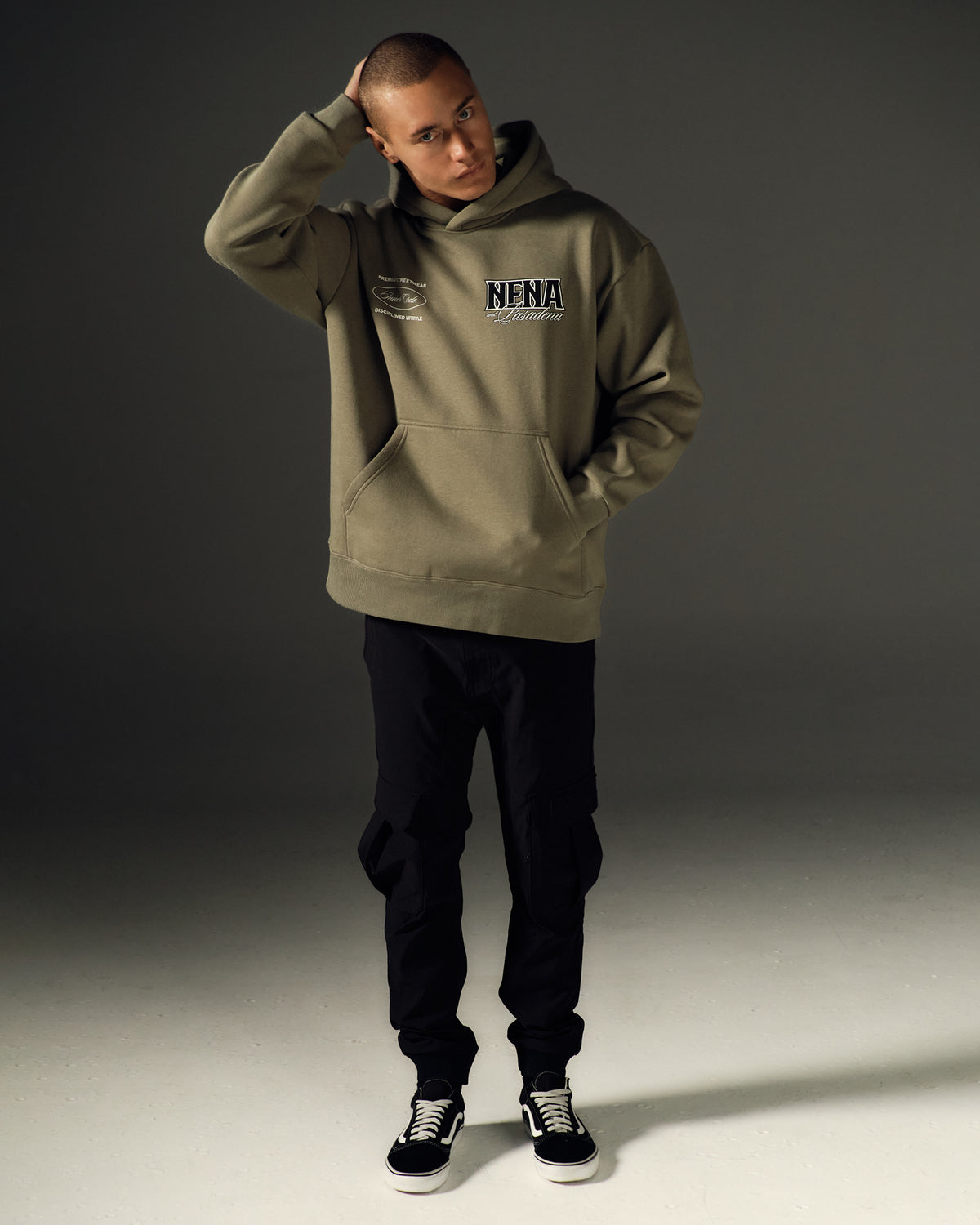 Tital Relaxed Fit Hoodie Khaki