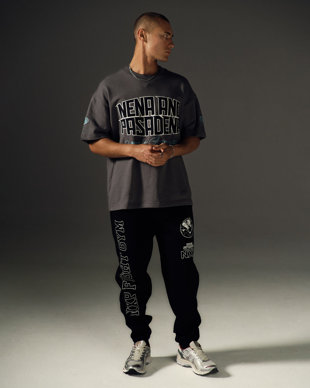 Ashlon Loopback Tee Charcoal