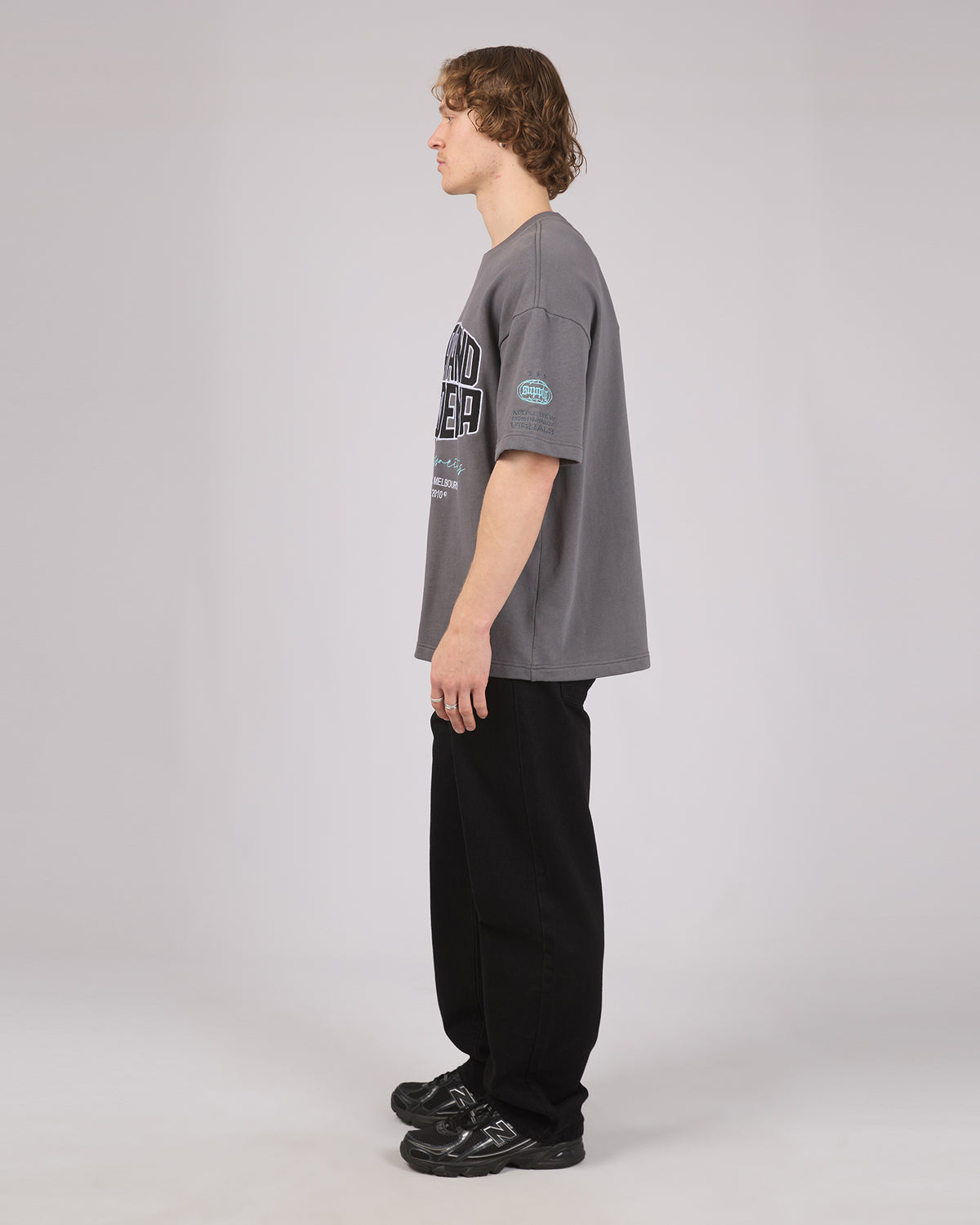 Ashlon Loopback Tee Charcoal