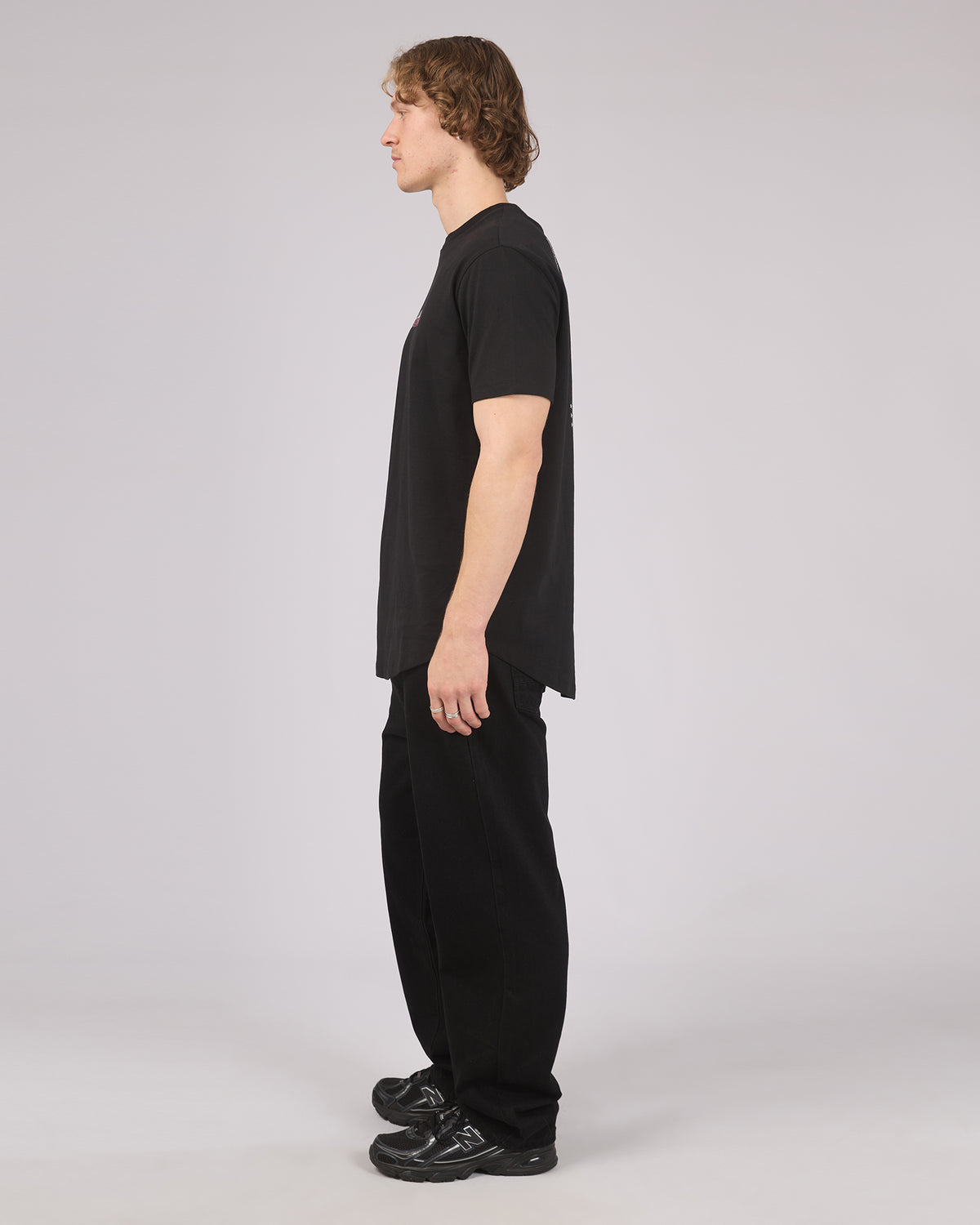 Crimson Dual Curved Tee Black