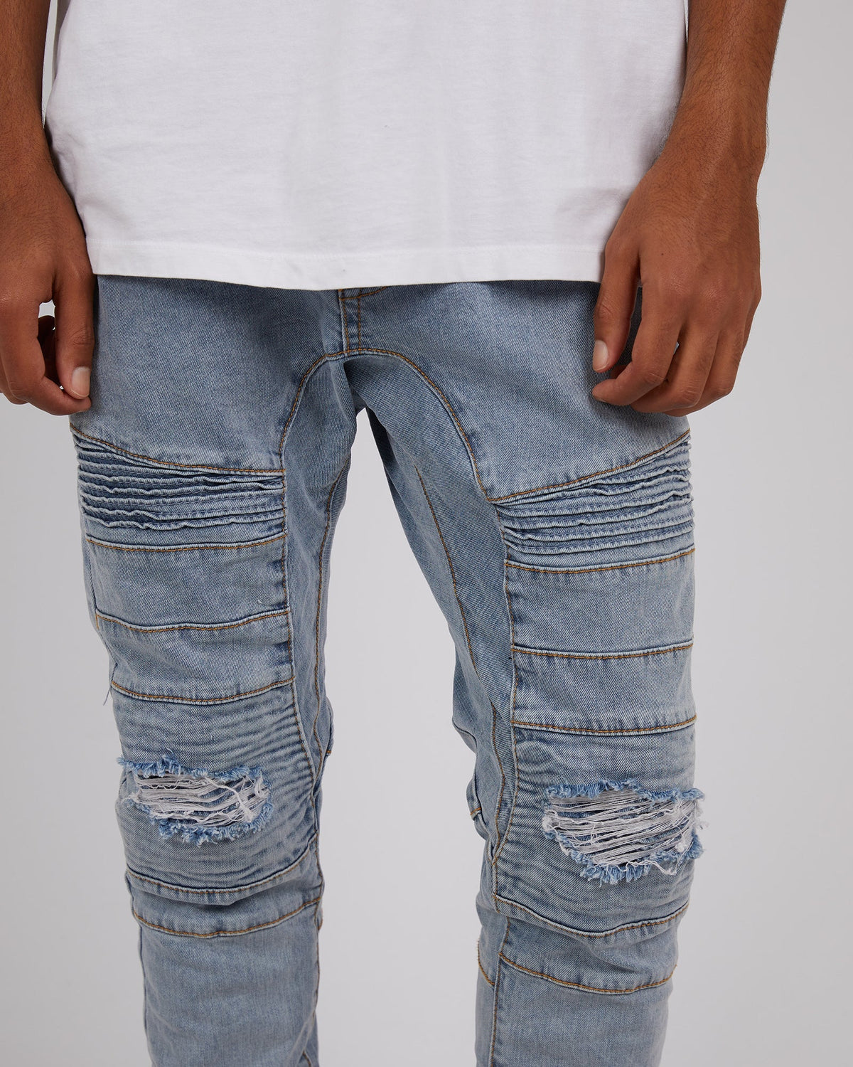 Nena and Pasadena-Viper Denim Jogger Portland Blue-Edge Clothing