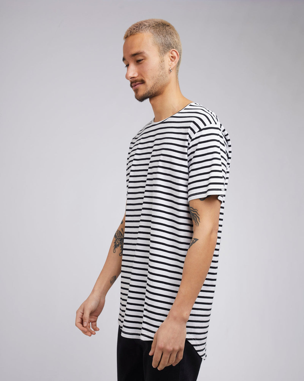 Silent Theory-Acid Tail Tee 3 Pack Stripe, Navy &amp; Black-Edge Clothing