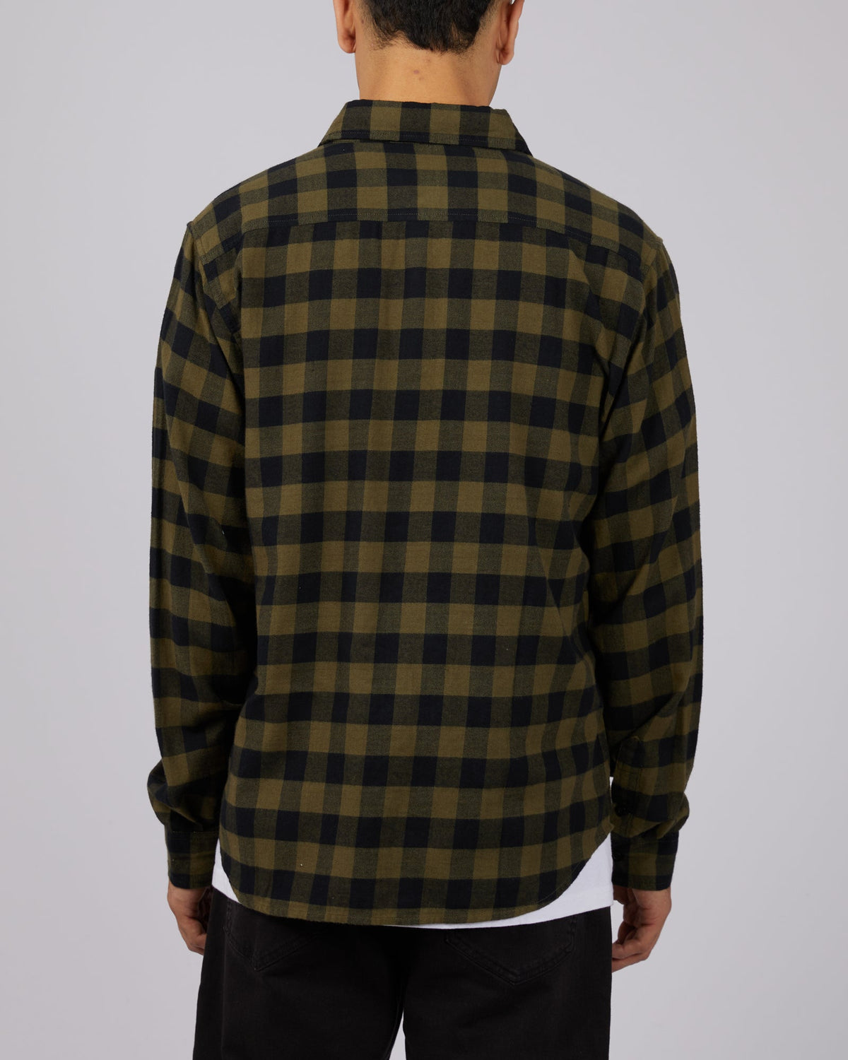 Silent Theory-Boulder Check Shirt Khaki-Edge Clothing