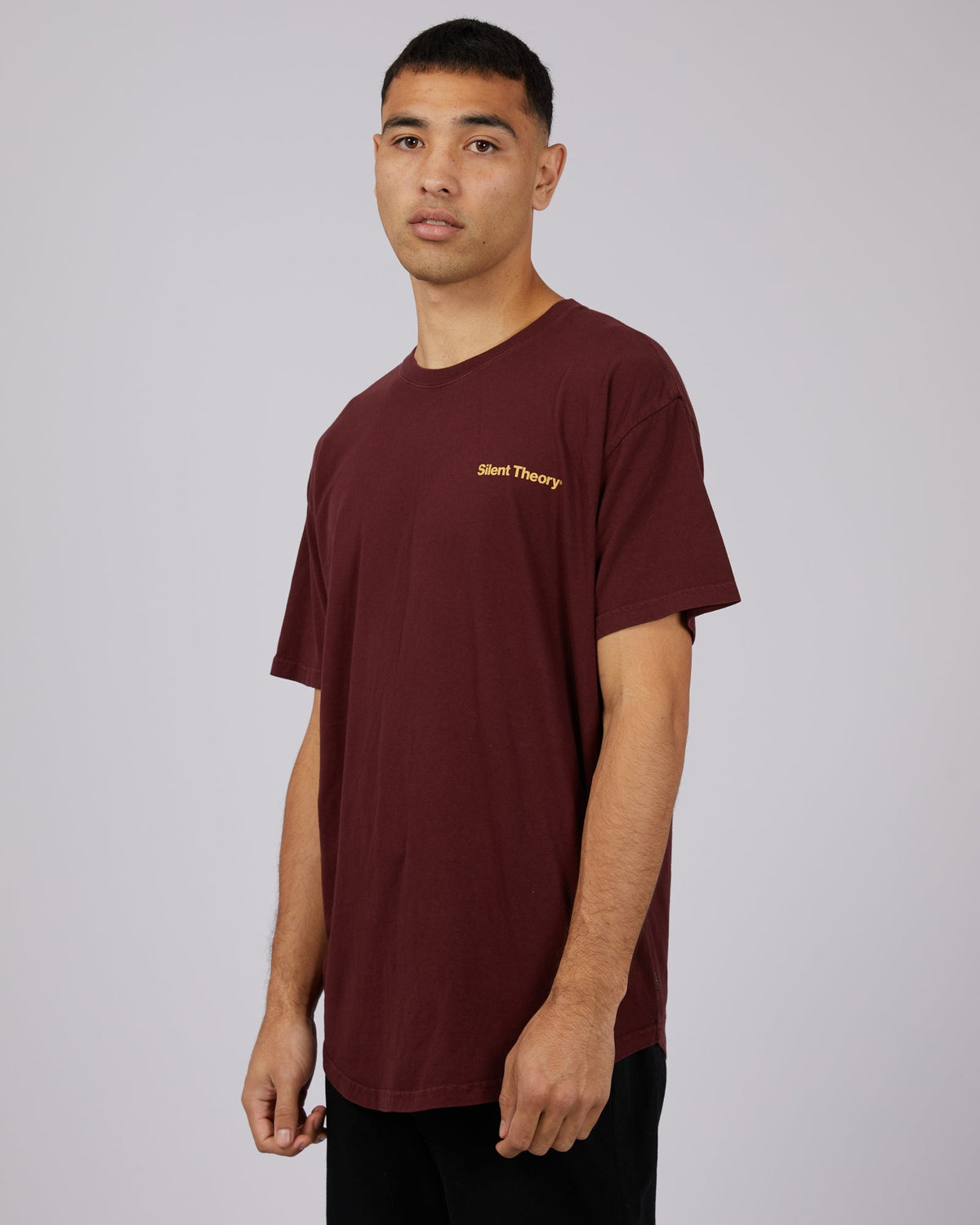 Silent Theory-Breaker Tee Burgundy-Edge Clothing