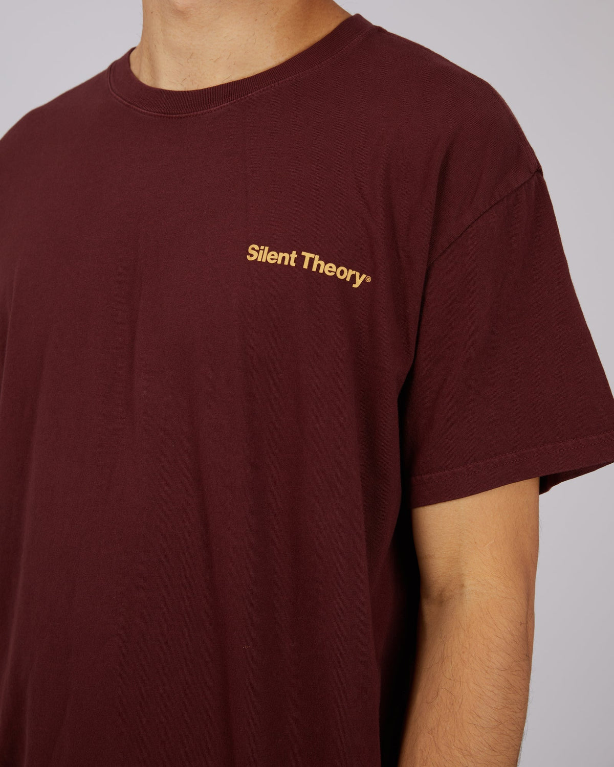 Silent Theory-Breaker Tee Burgundy-Edge Clothing