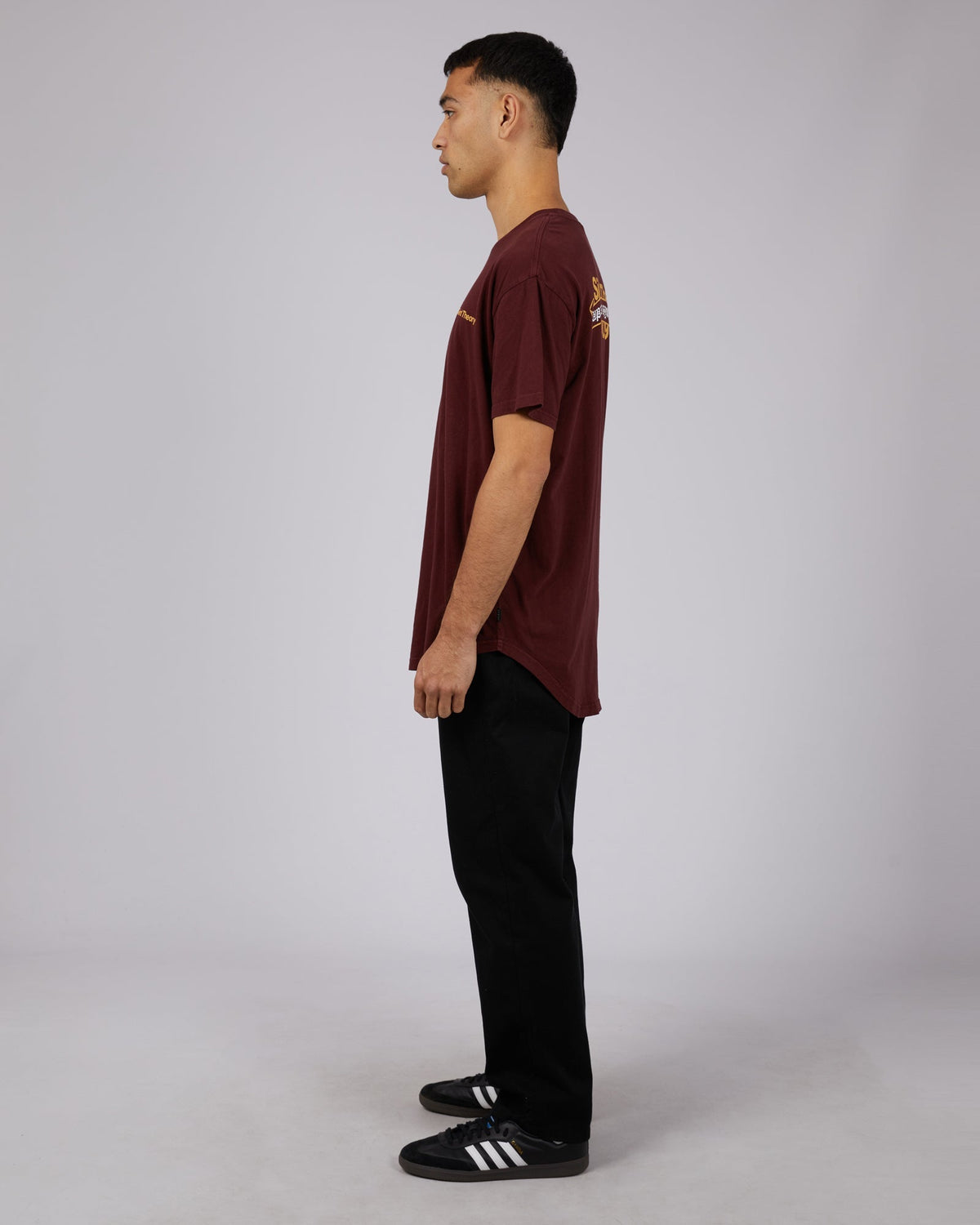 Silent Theory-Breaker Tee Burgundy-Edge Clothing