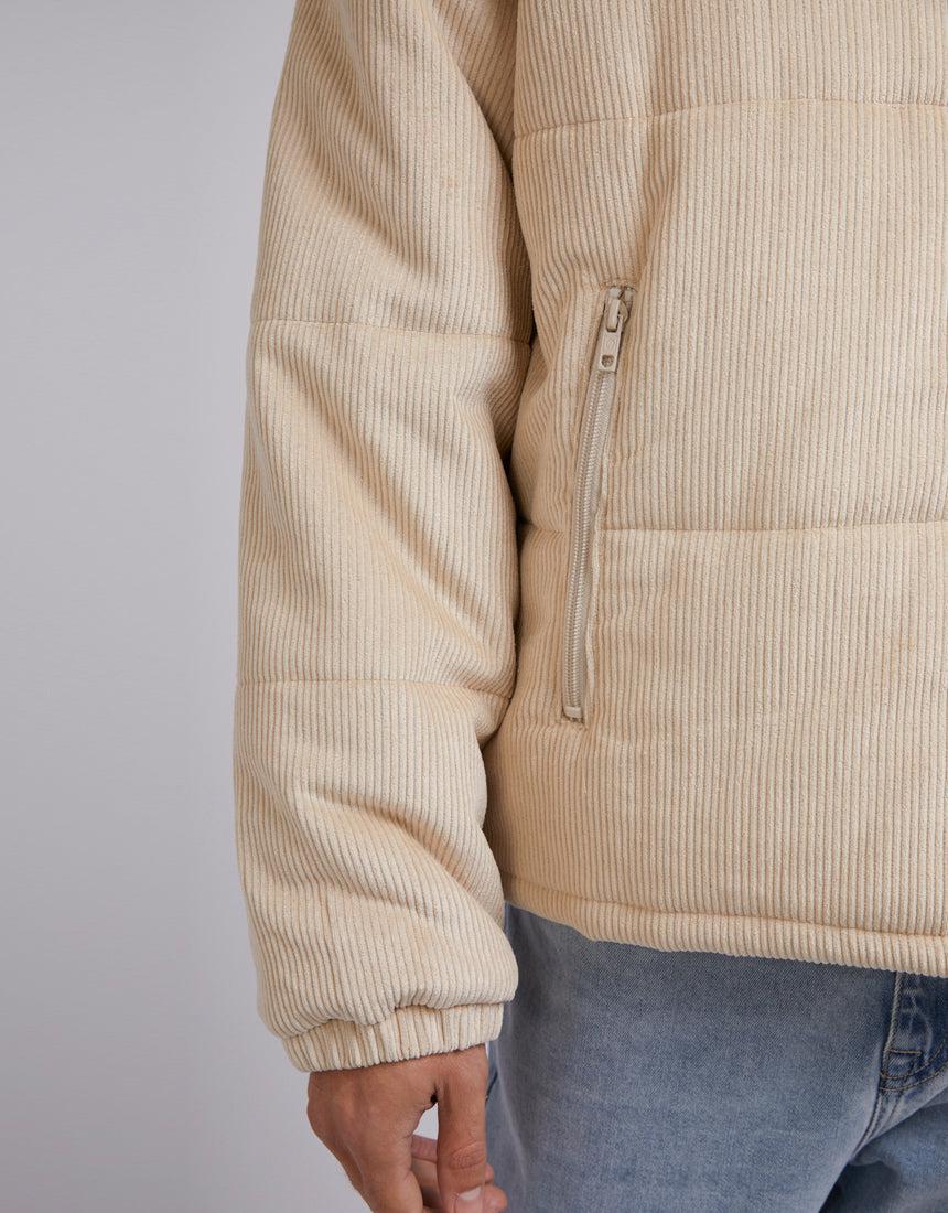 Silent Theory-Cord Puffer Jacket Tan-Edge Clothing