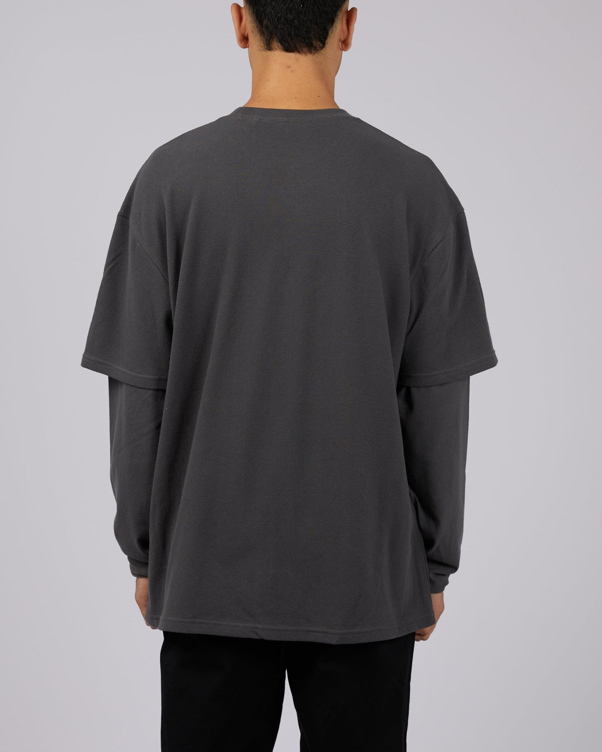 Silent Theory-Dual Tee Charcoal-Edge Clothing
