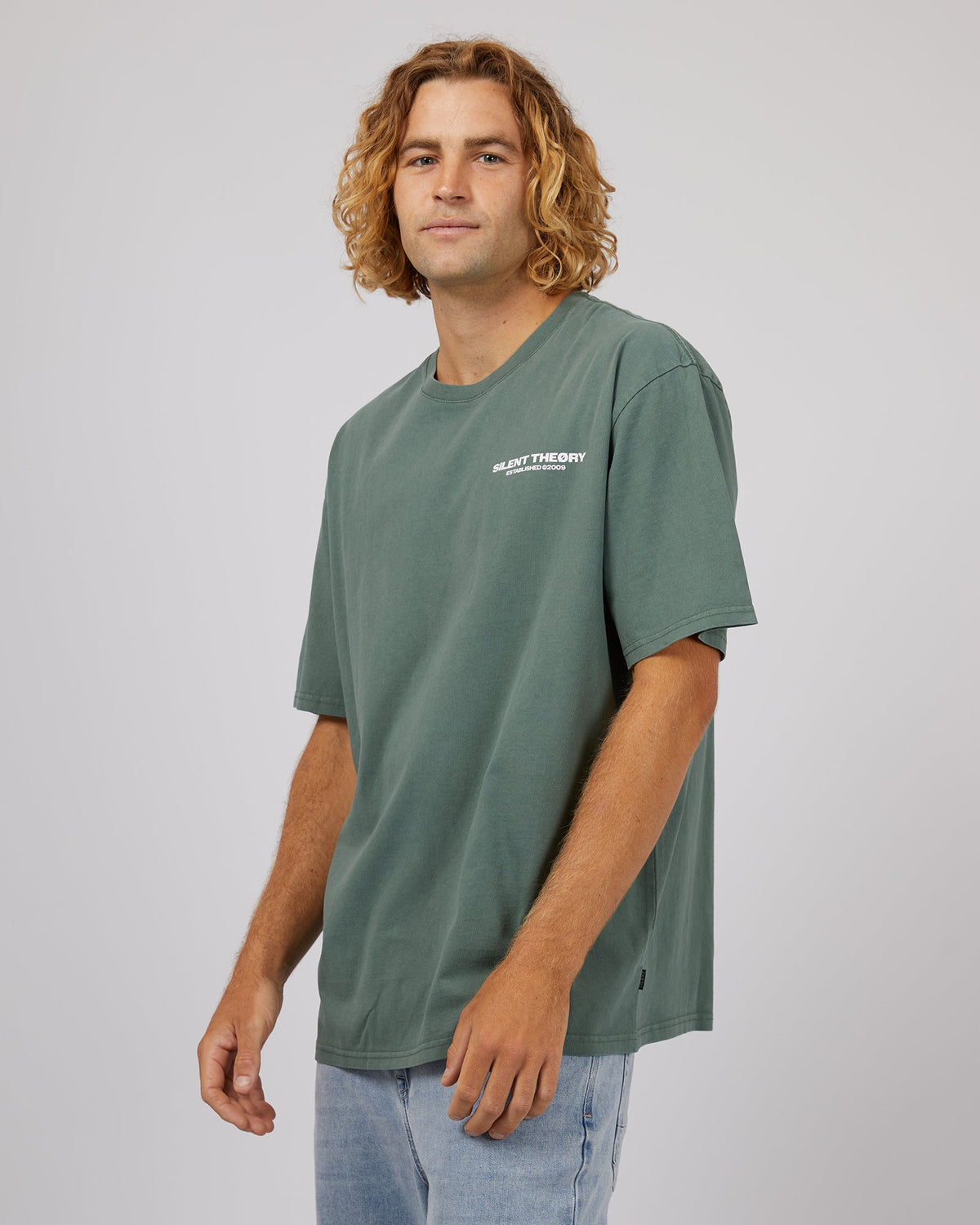 Silent Theory-Essential Theory Tee Green-Edge Clothing
