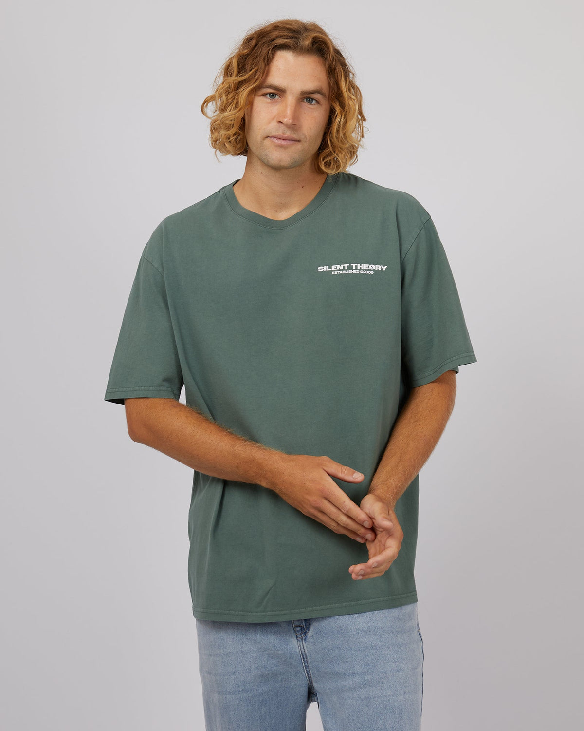 Silent Theory-Essential Theory Tee Green-Edge Clothing