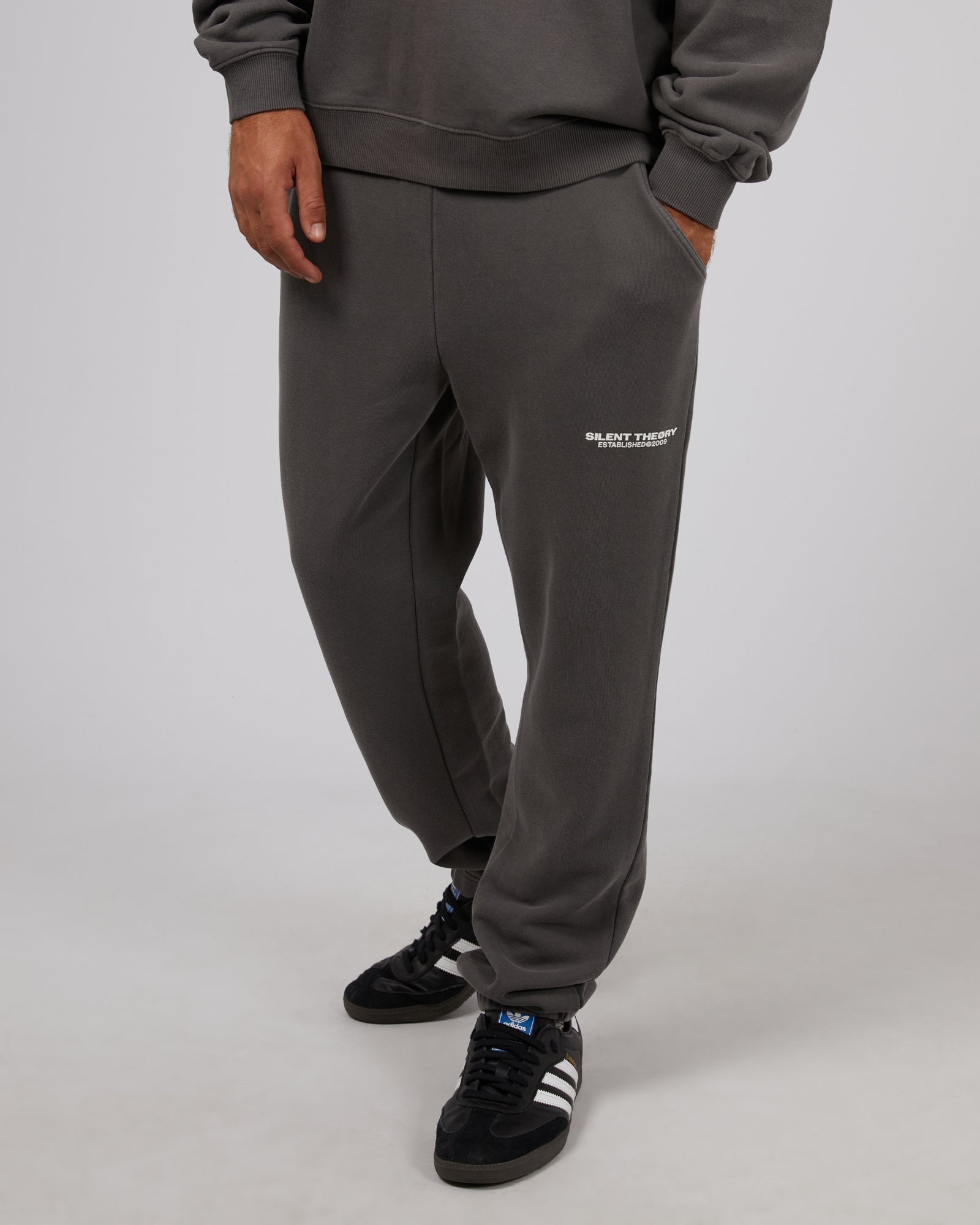 Silent Theory-Essential Theory Track Pant Coal-Edge Clothing