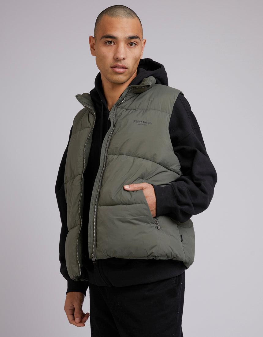 Silent Theory-Fade Puffer Khaki-Edge Clothing