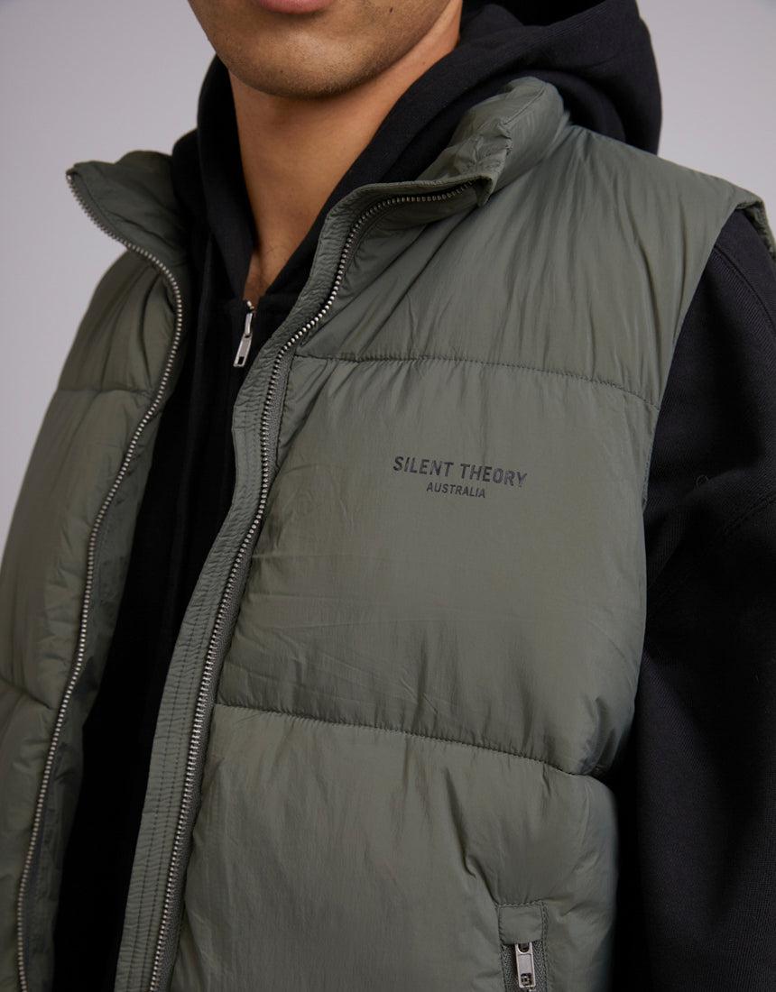 Silent Theory-Fade Puffer Khaki-Edge Clothing