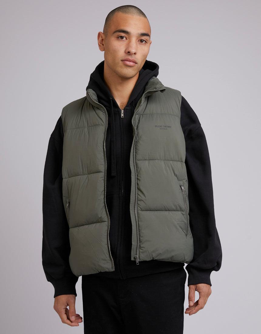 Silent Theory-Fade Puffer Khaki-Edge Clothing