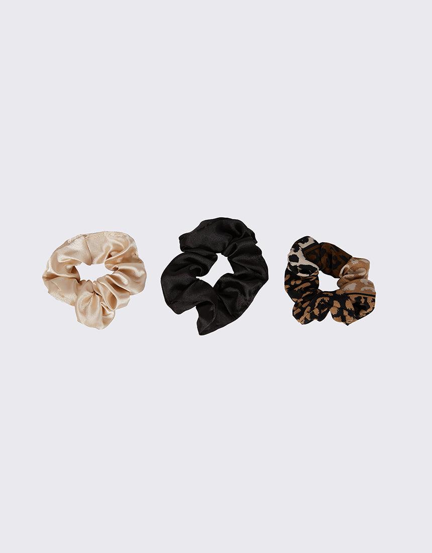 Silent Theory Ladies-3 Pack Rhodes Scrunchies Multicoloured-Edge Clothing