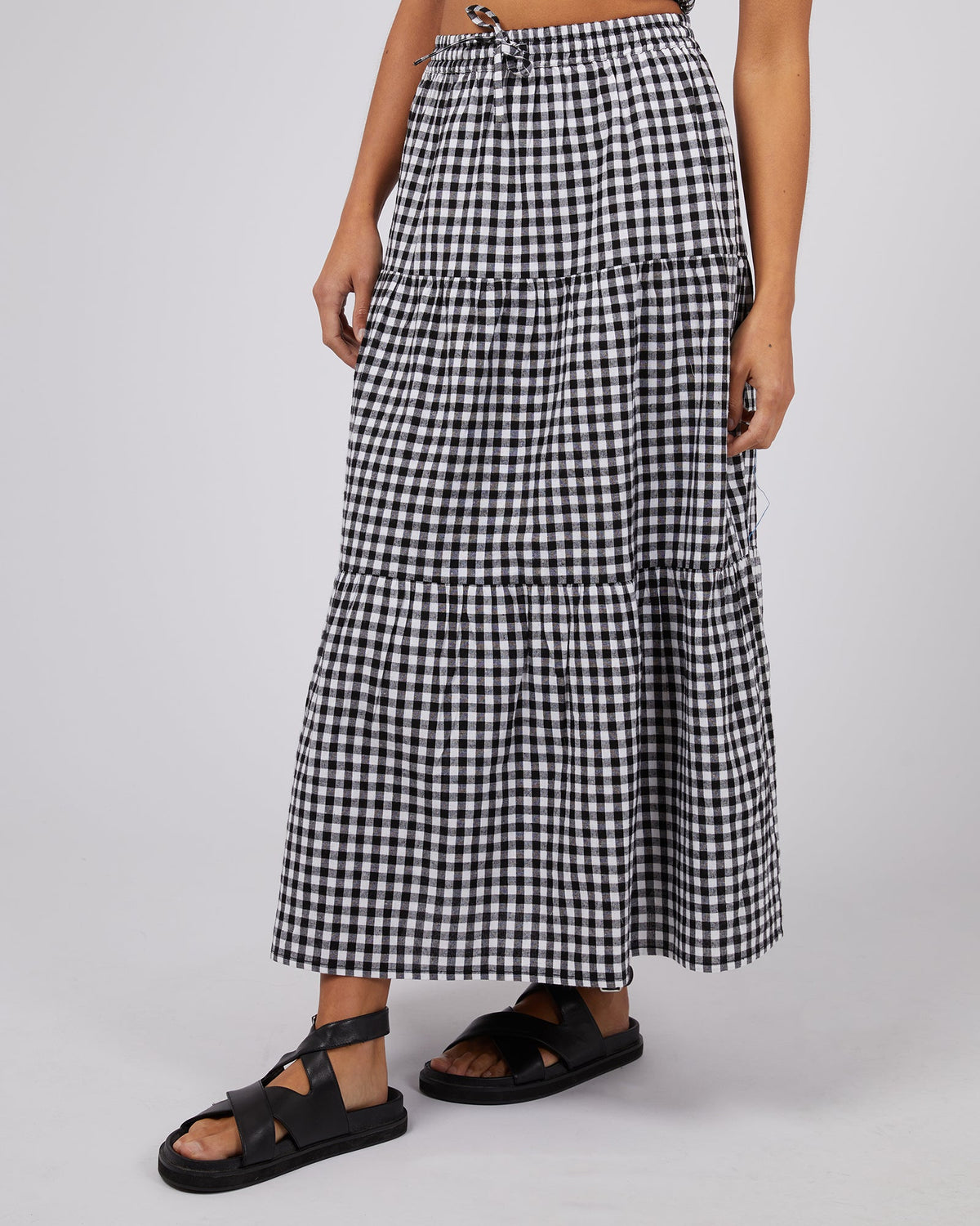 Silent Theory Ladies-Bailey Maxi Skirt Black-Edge Clothing