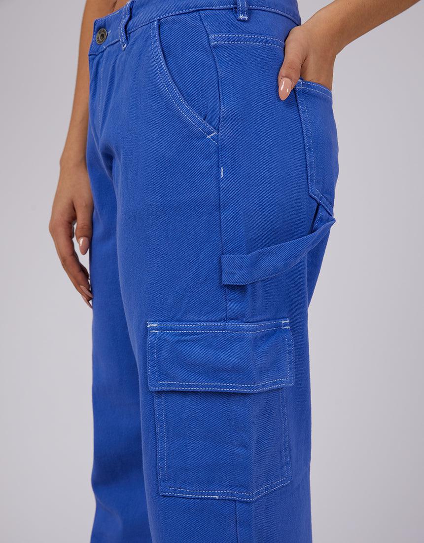 Silent Theory Ladies-Bravo Cargo Pant Blue-Edge Clothing
