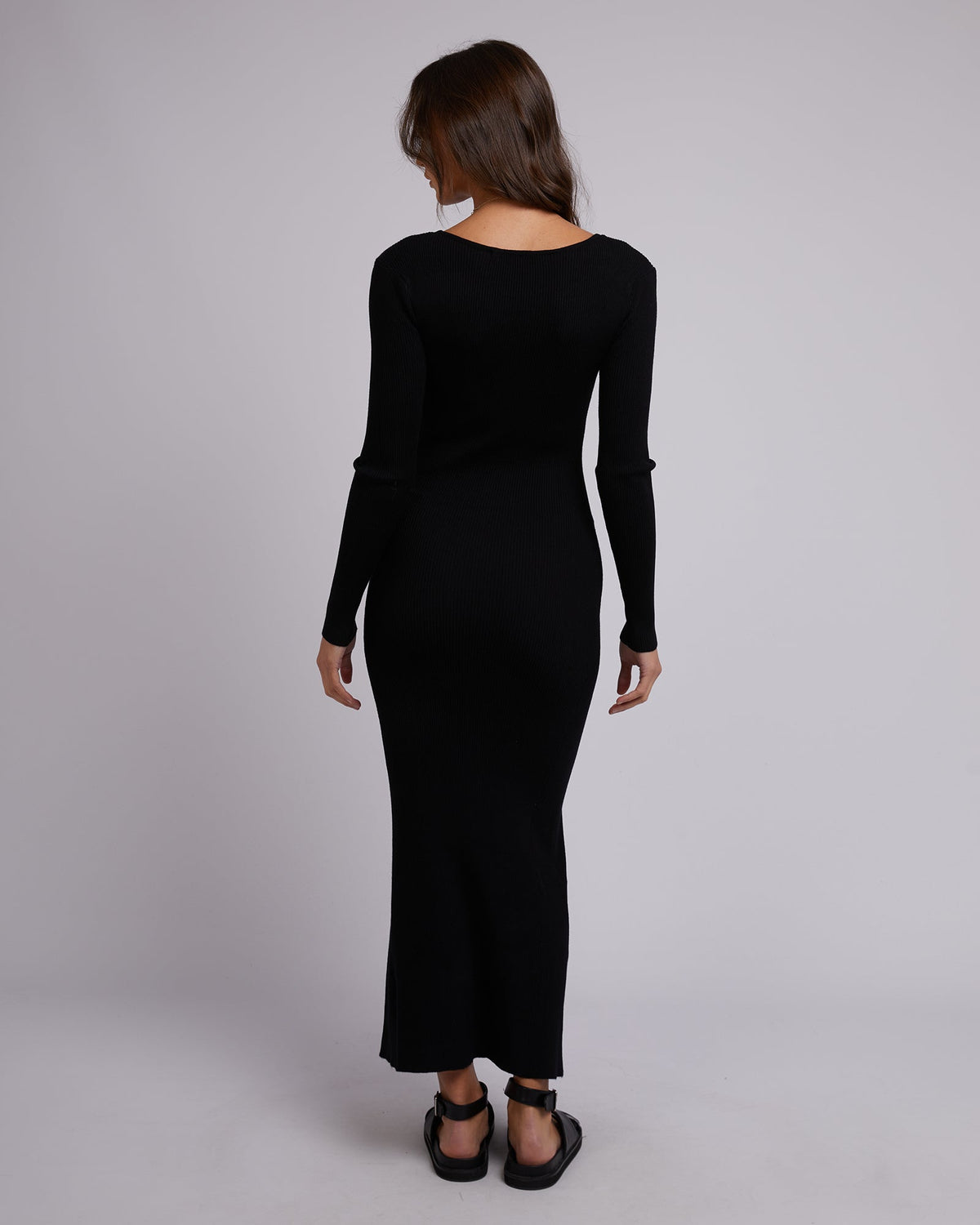 Silent Theory Ladies-Freya Long Sleeve Maxi Dress-Edge Clothing