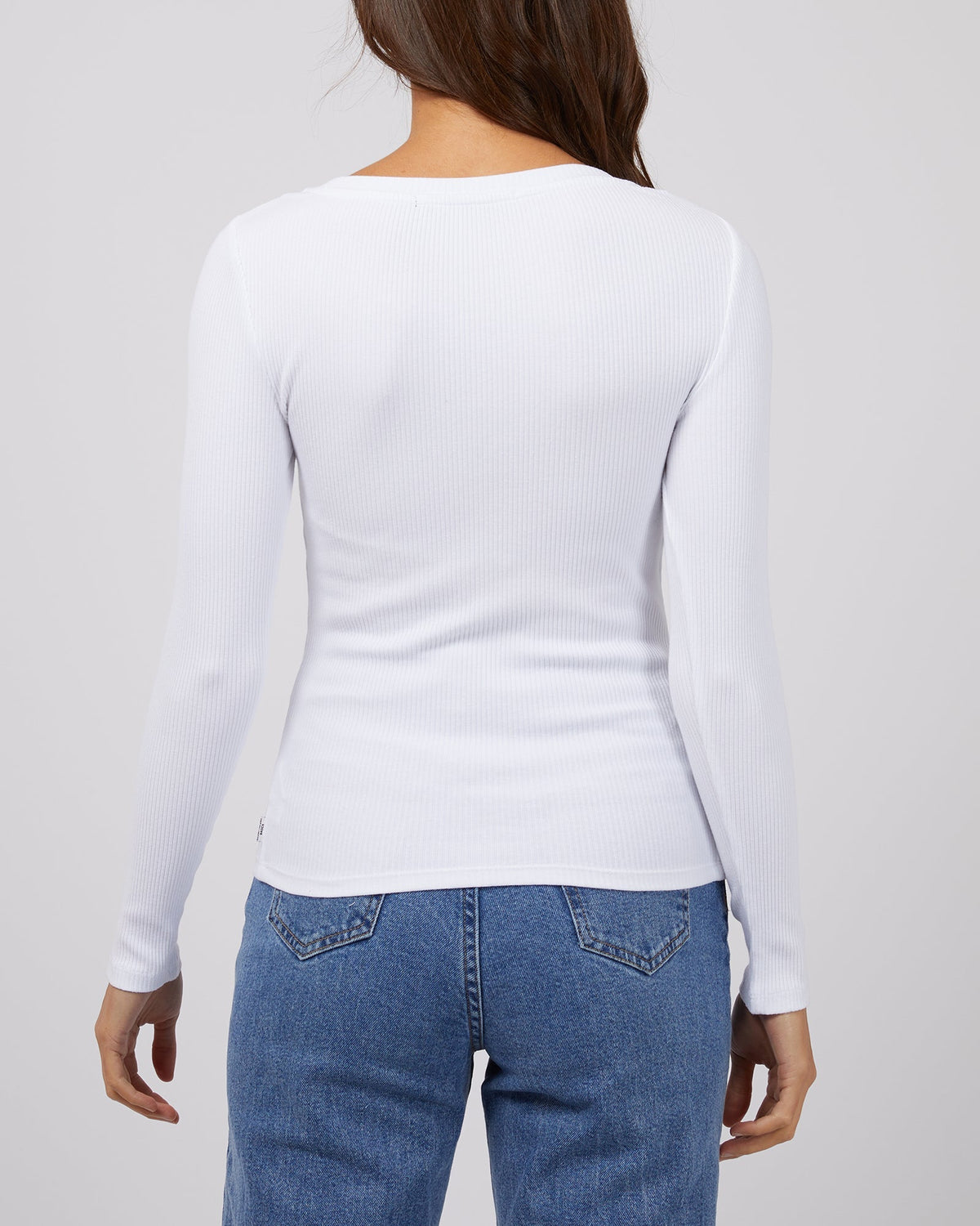Silent Theory Ladies-Lily Long Sleeve White-Edge Clothing