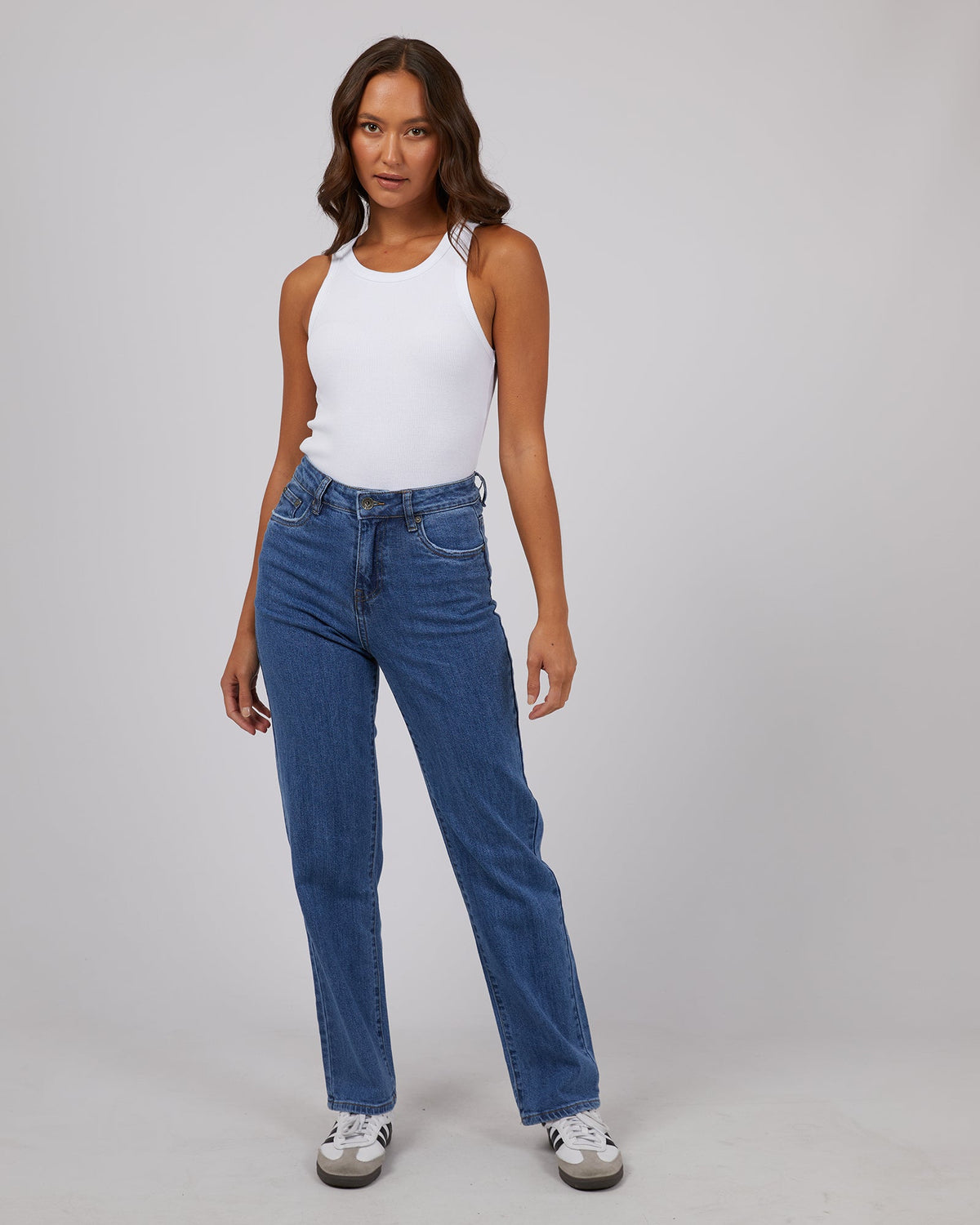 Silent Theory Ladies-Mila Comfort Straight Jean Blue-Edge Clothing