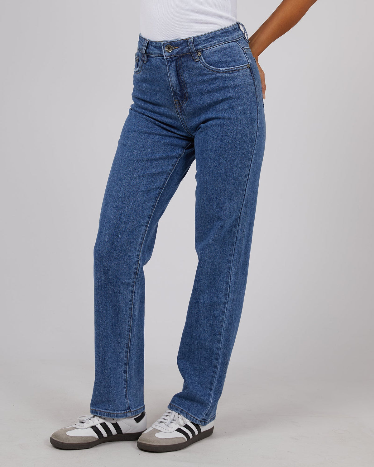 Silent Theory Ladies-Mila Comfort Straight Jean Blue-Edge Clothing