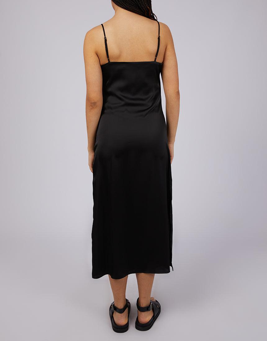 Silent Theory Ladies-Watson Midi Dress Black-Edge Clothing