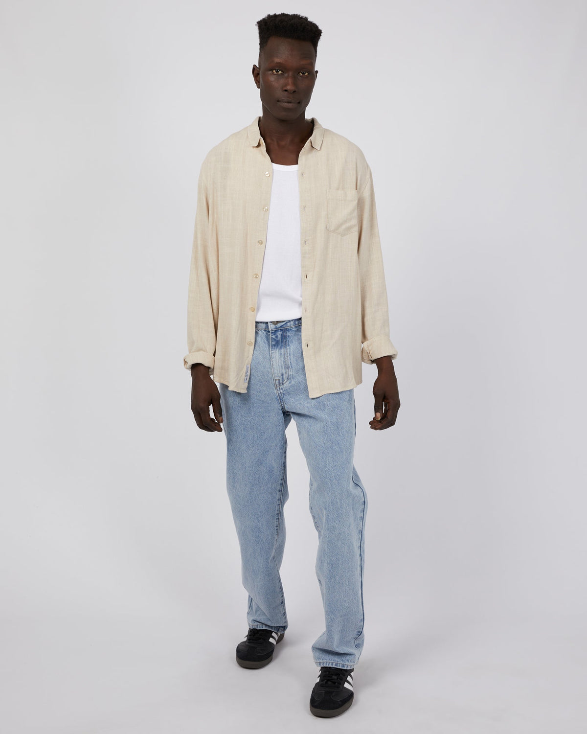 Silent Theory-Mason Linen Shirt Natural-Edge Clothing