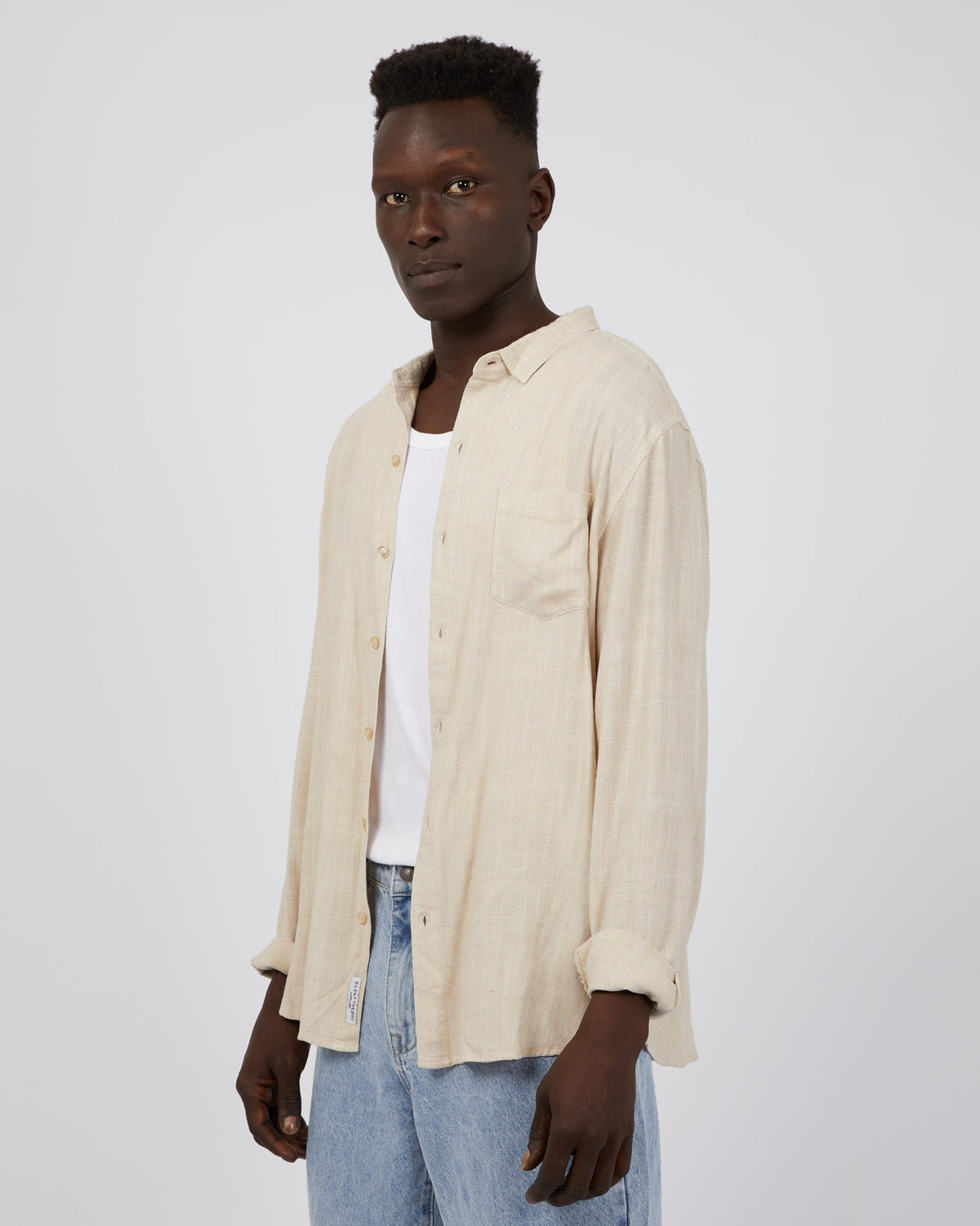 Silent Theory-Mason Linen Shirt Natural-Edge Clothing