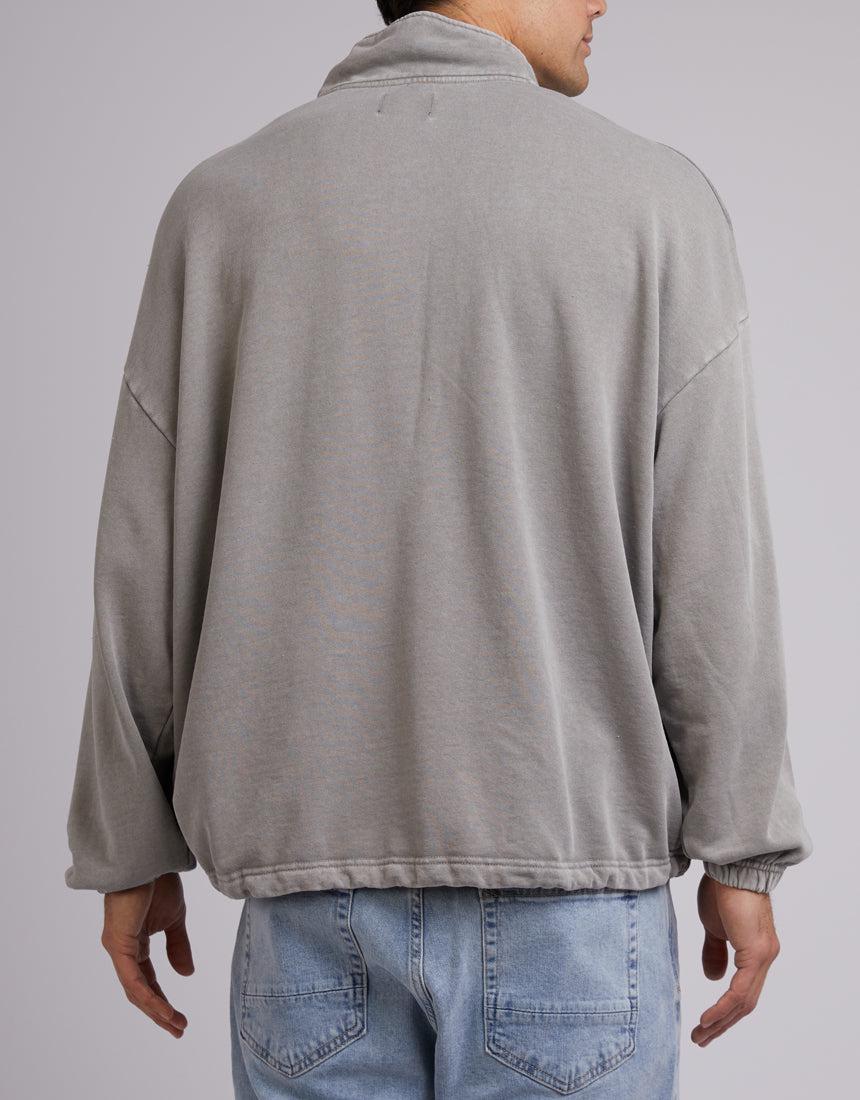 Silent Theory-Oversized 1/4 Zip Jumper Grey-Edge Clothing