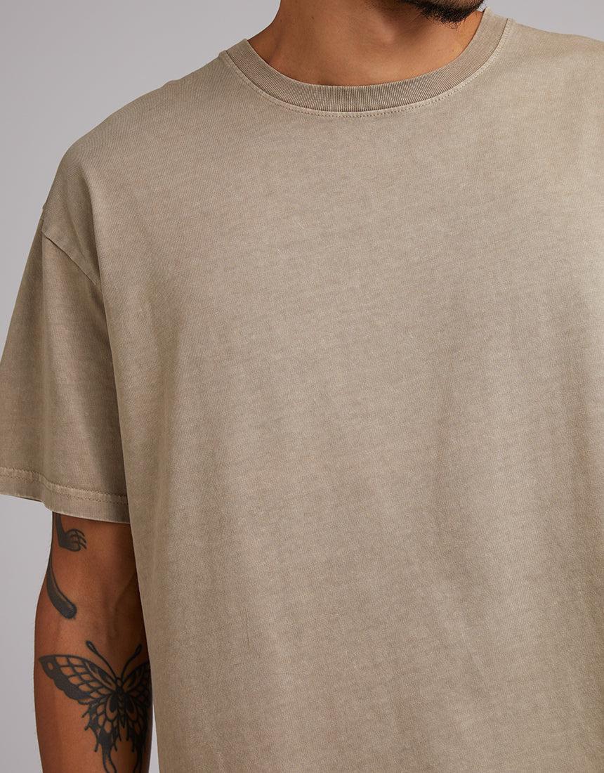 Silent Theory-Oversized Tee Tan-Edge Clothing