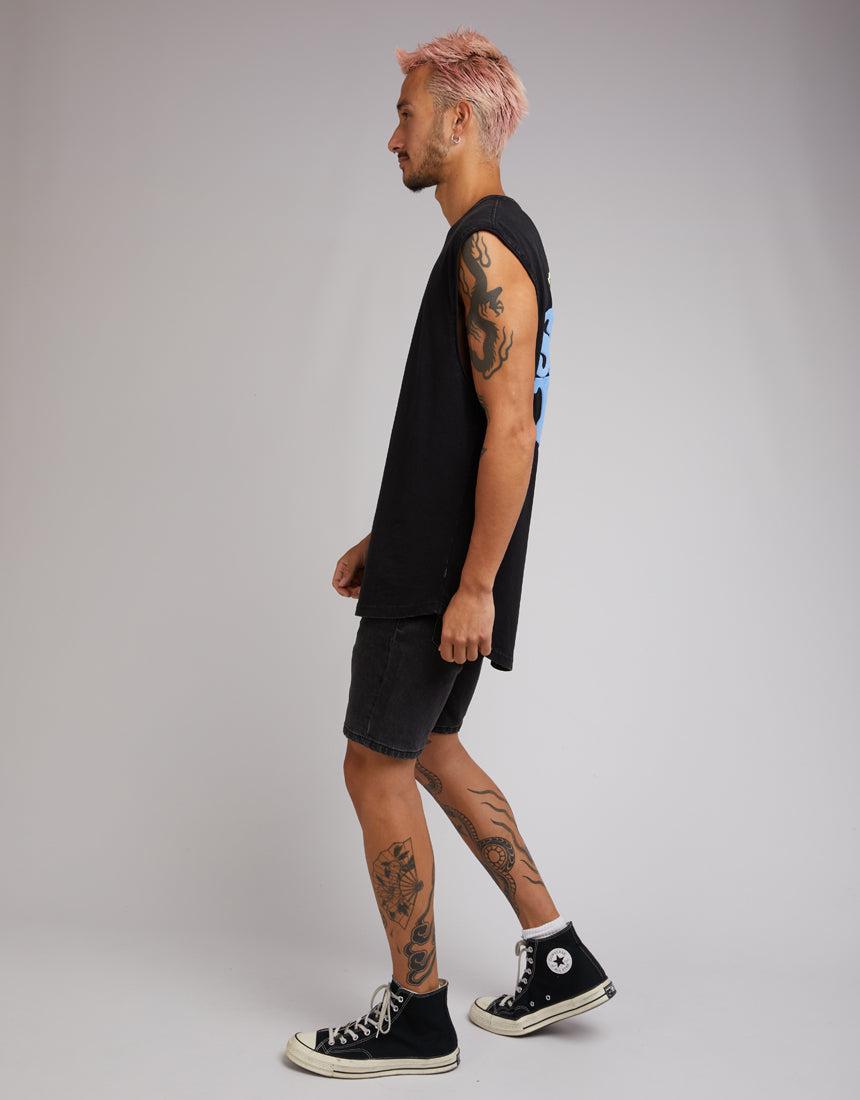 Silent Theory-Patterson Muscle Washed Black-Edge Clothing