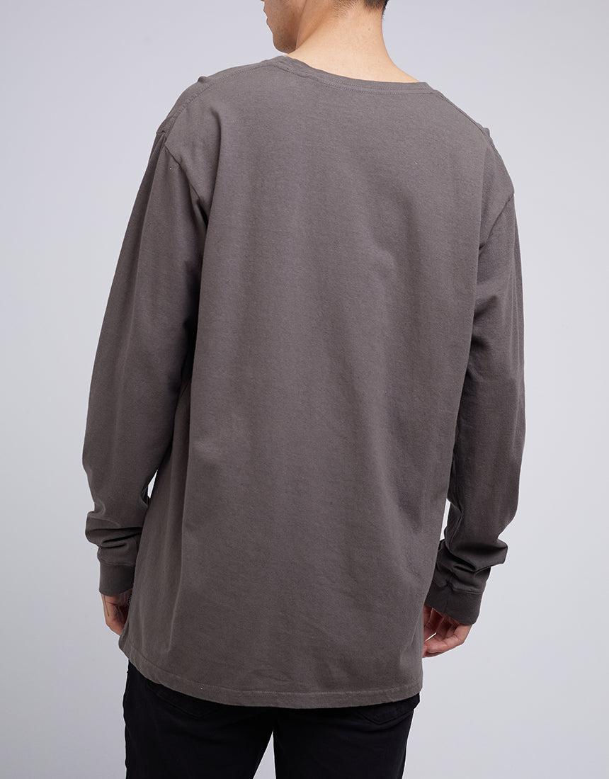 Silent Theory-Standard Fit Linen Long Sleeve Coal-Edge Clothing