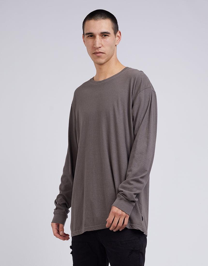 Silent Theory-Standard Fit Linen Long Sleeve Coal-Edge Clothing