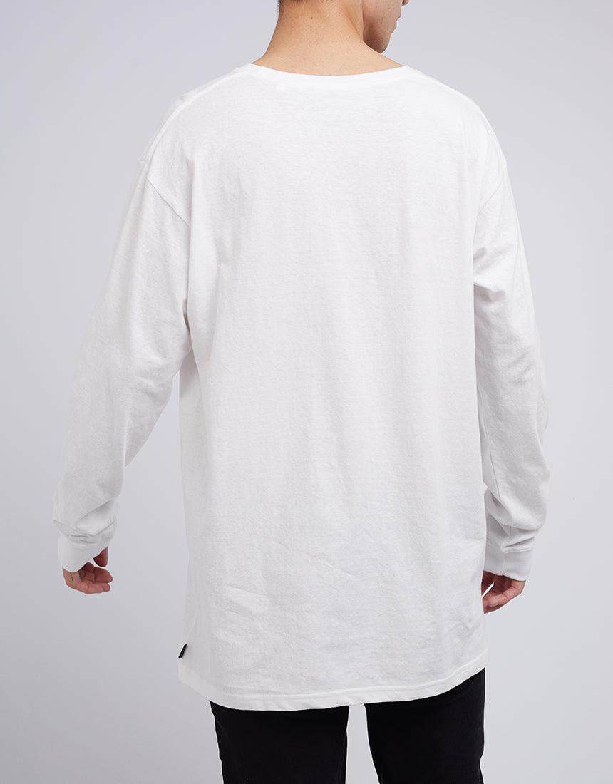 Silent Theory-Standard Fit Linen Ls Tee White-Edge Clothing