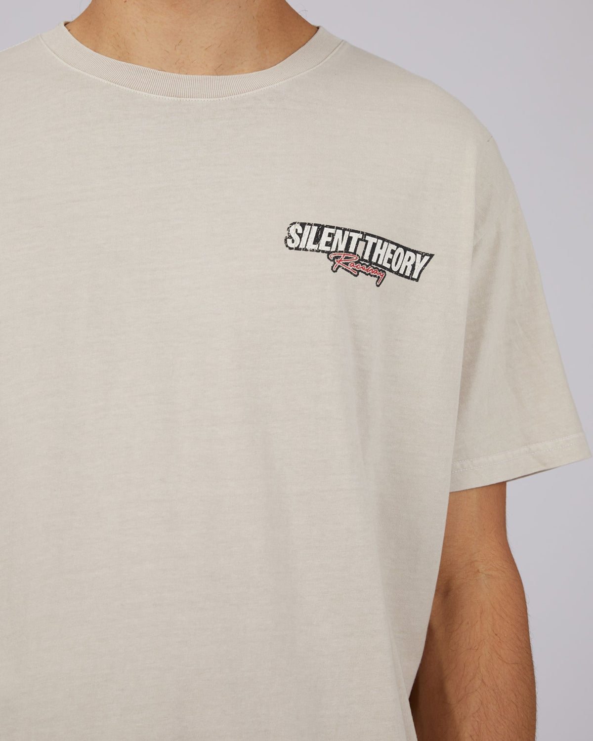 Silent Theory-Track Scoop Tee Stone-Edge Clothing